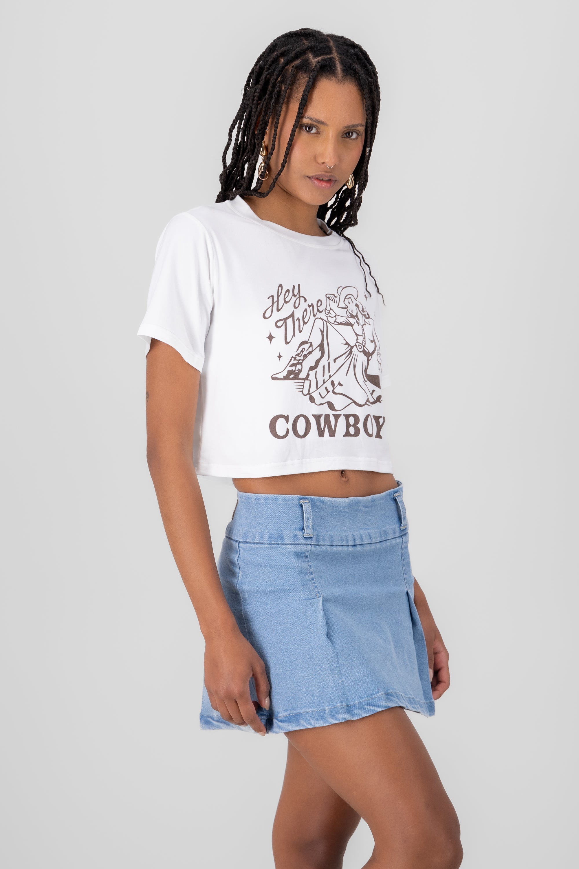 Playera cowboy BLANCO COMBO