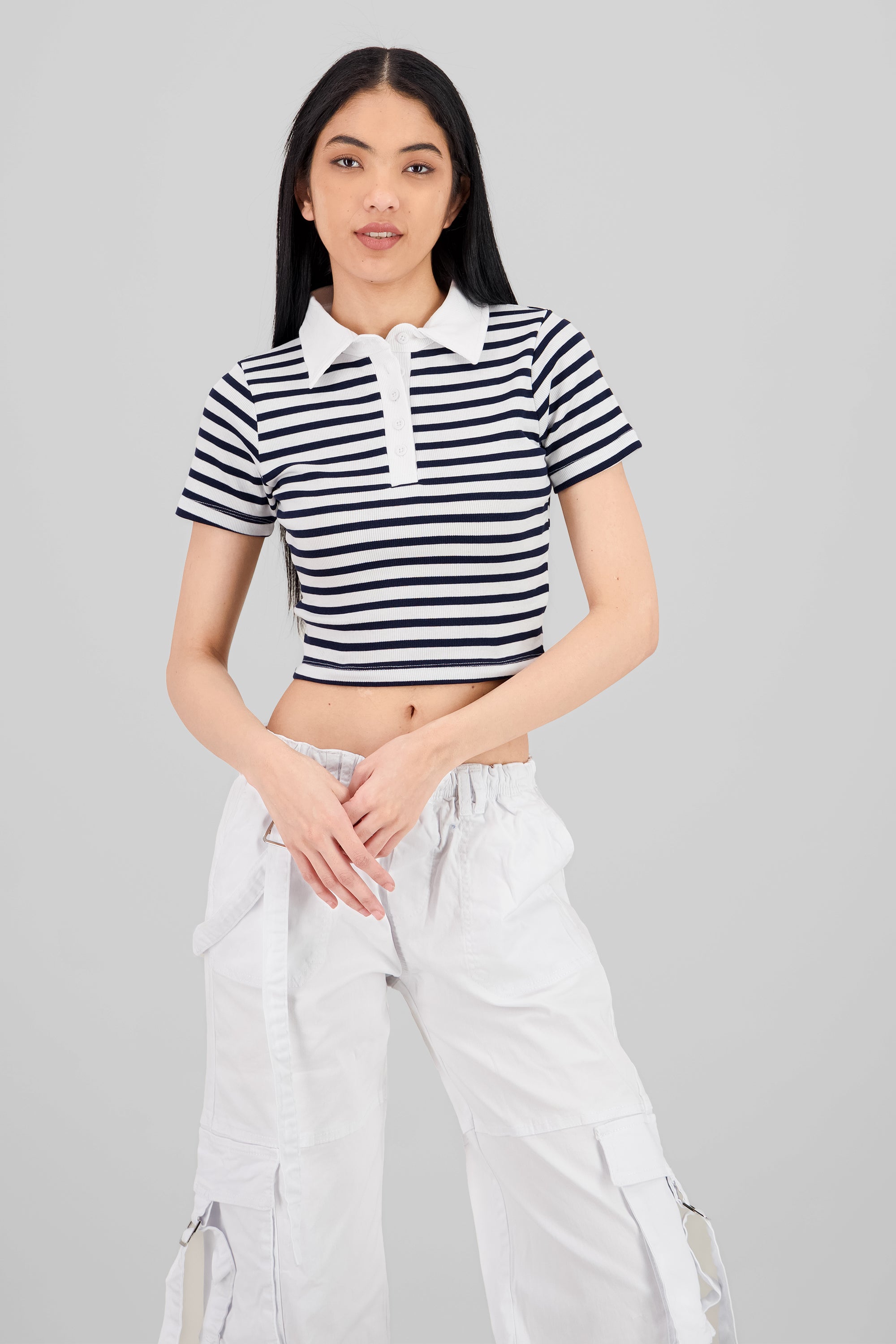 Top polo rayas gruesas MARINO COMBO