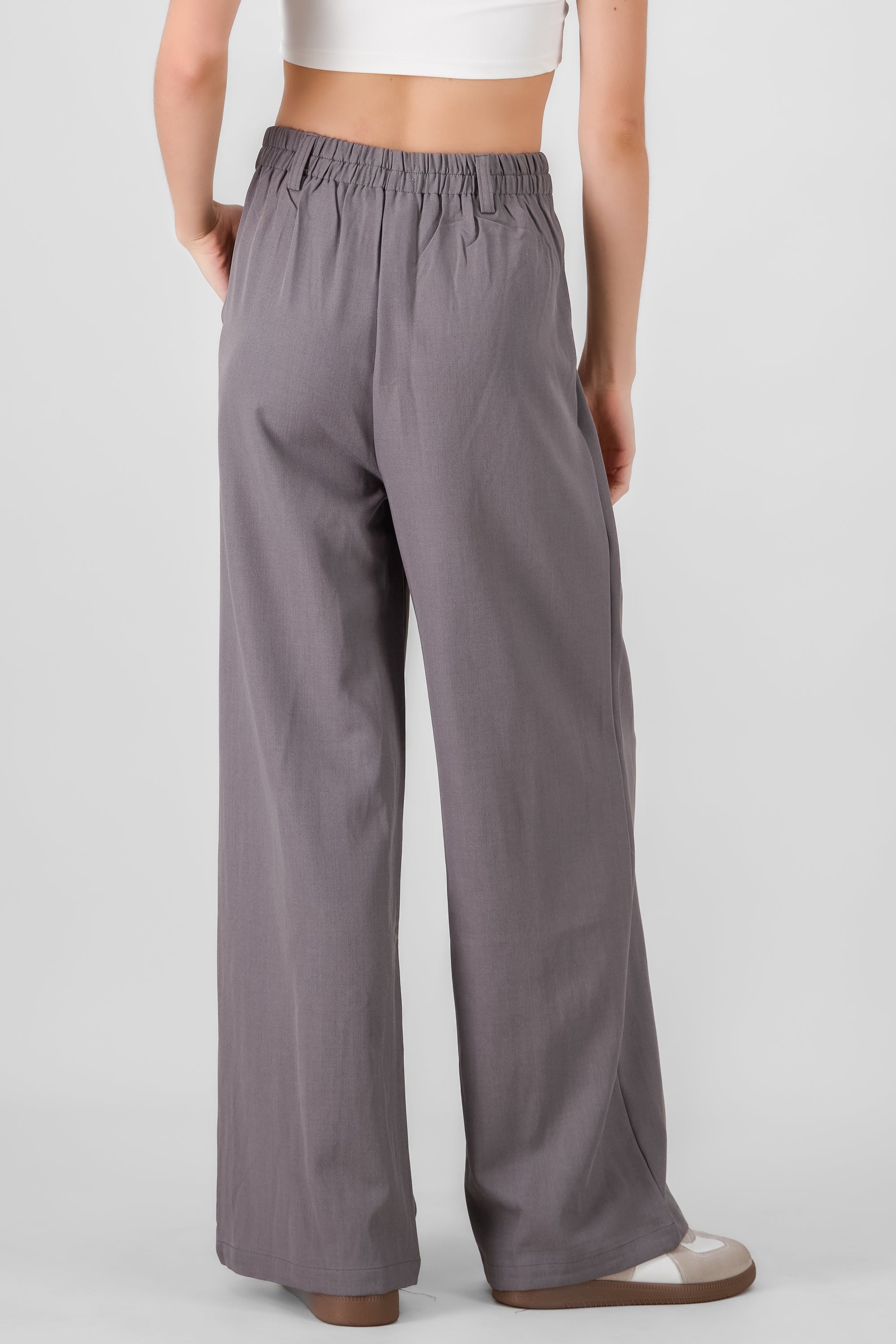 Pantalon sastre detalle boton con pinzas Hypsters GRIS