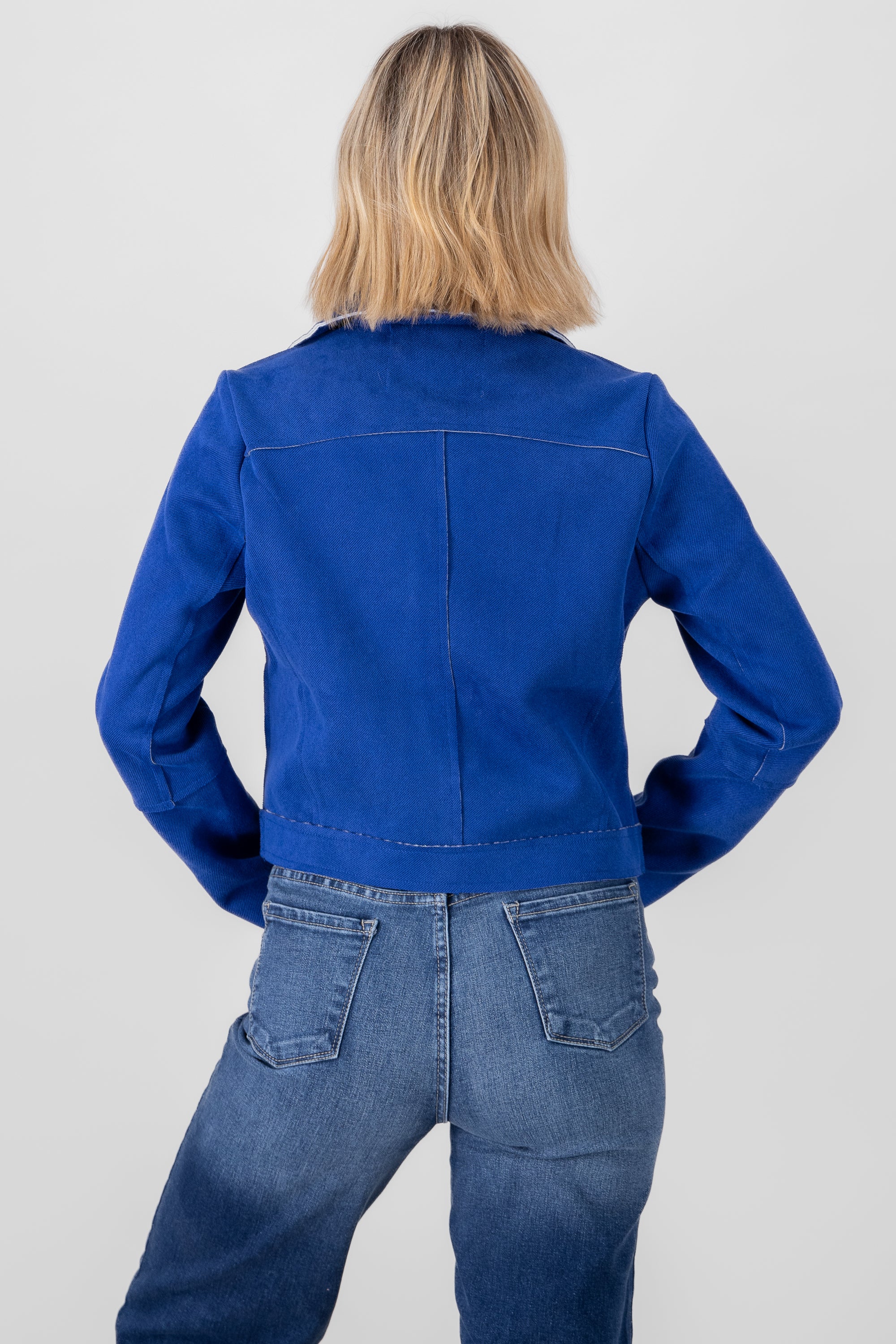 Lisa Suede Chamarra Electric blue