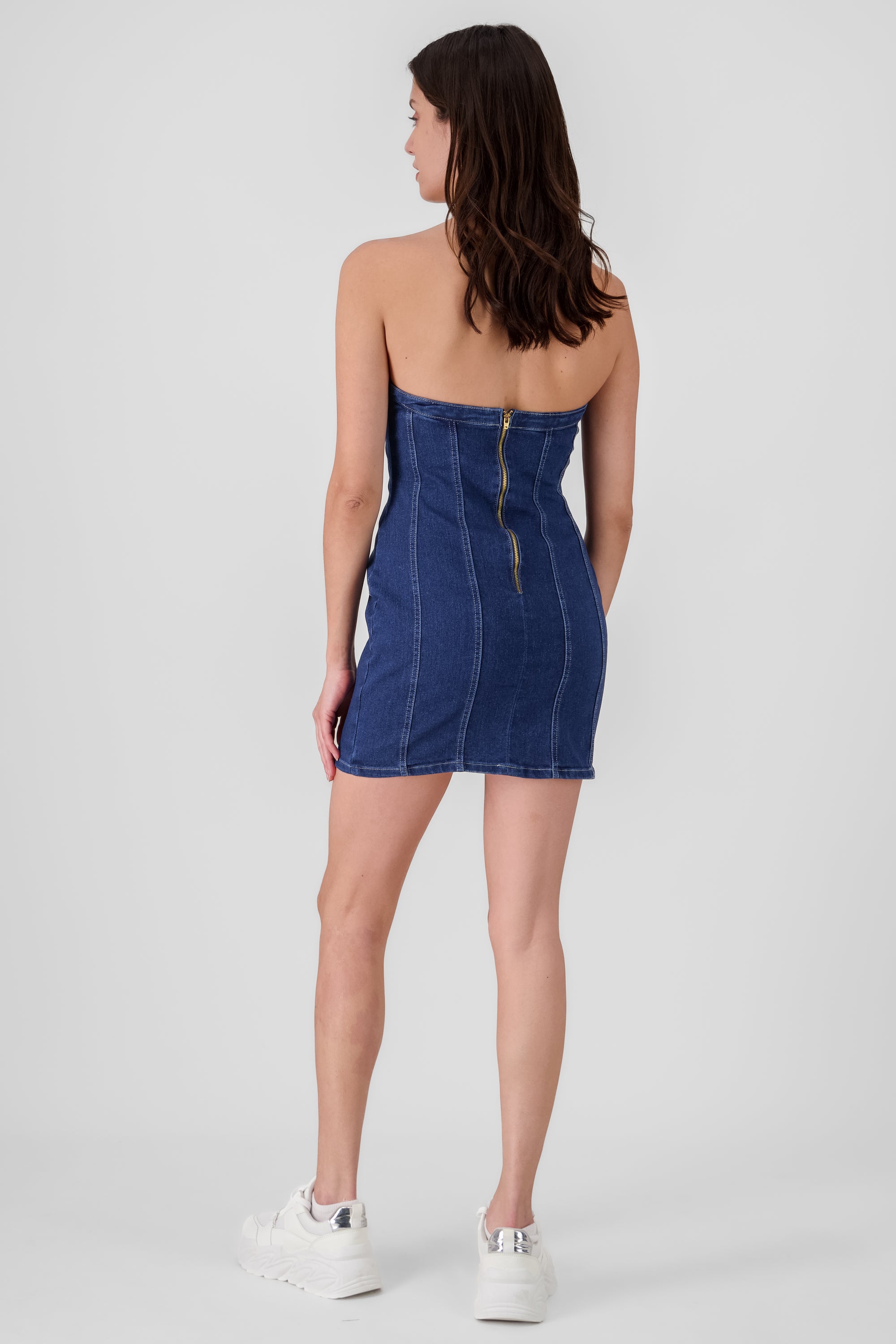 Mini dress with cuts Medium Wash