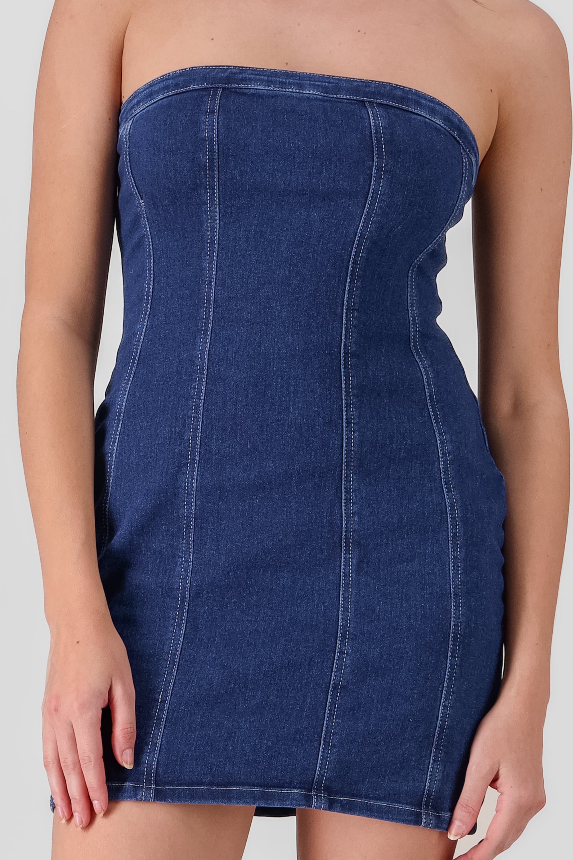 Mini dress with cuts Medium Wash