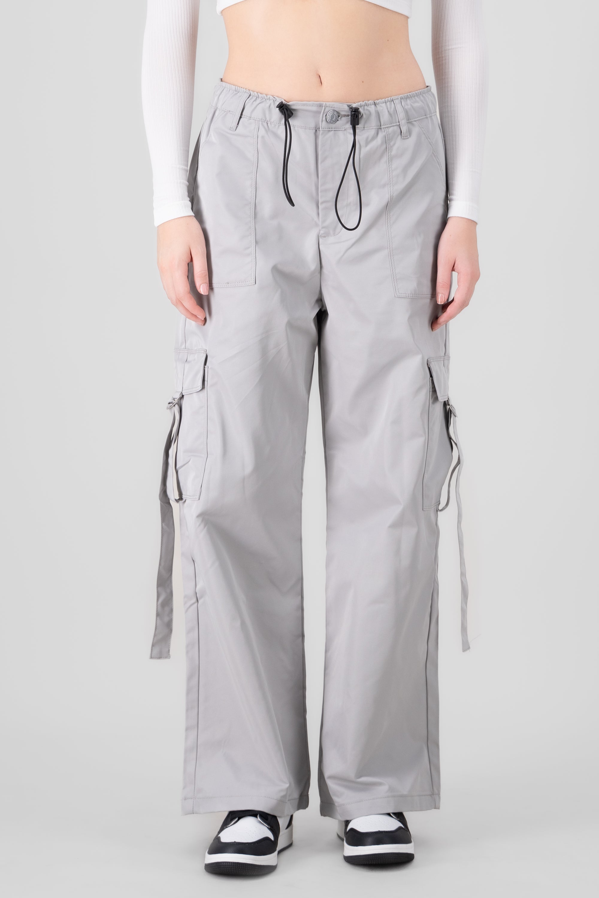 Pantalon cargo amplio GRIS