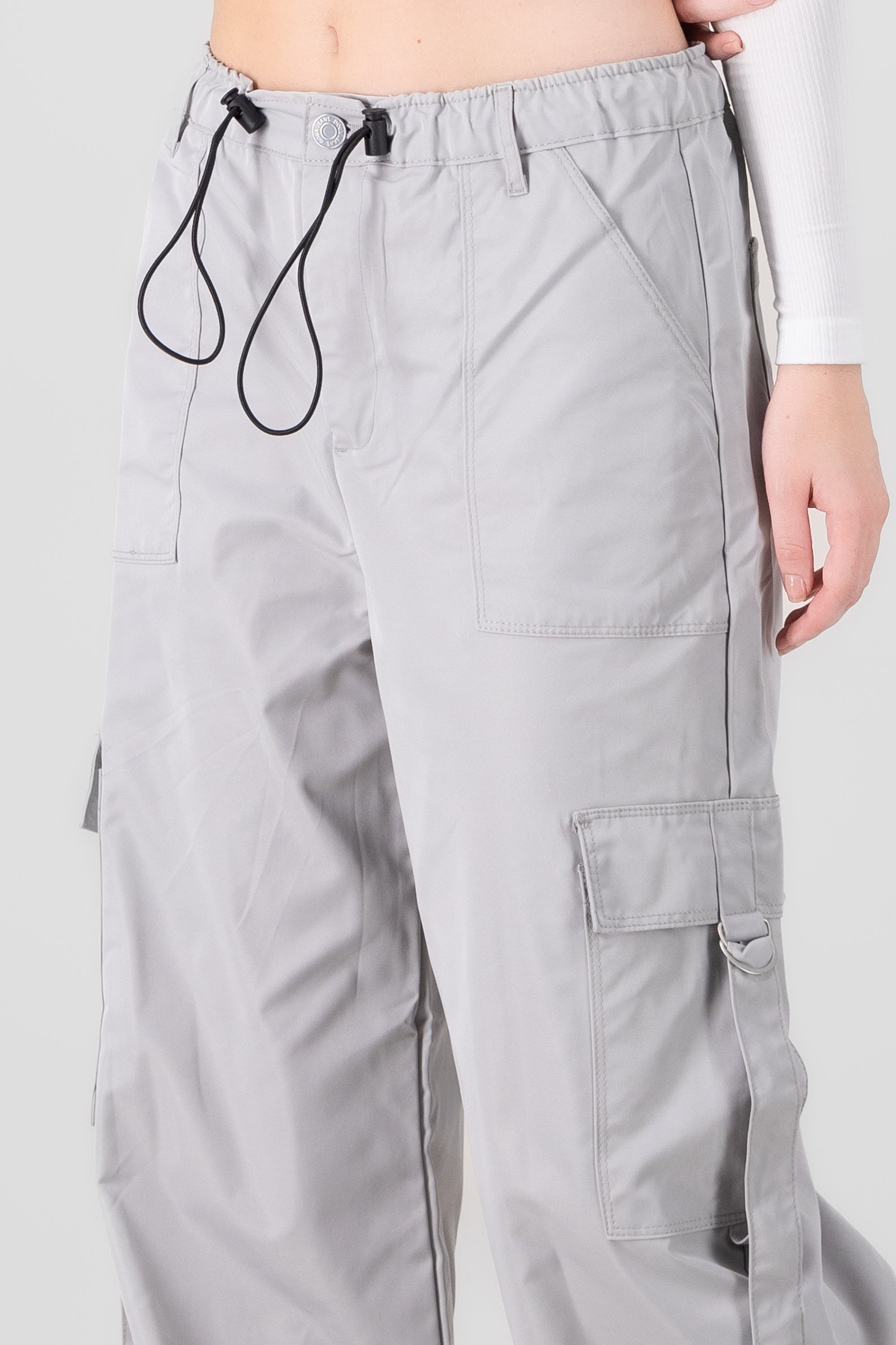 Pantalon cargo amplio GRIS