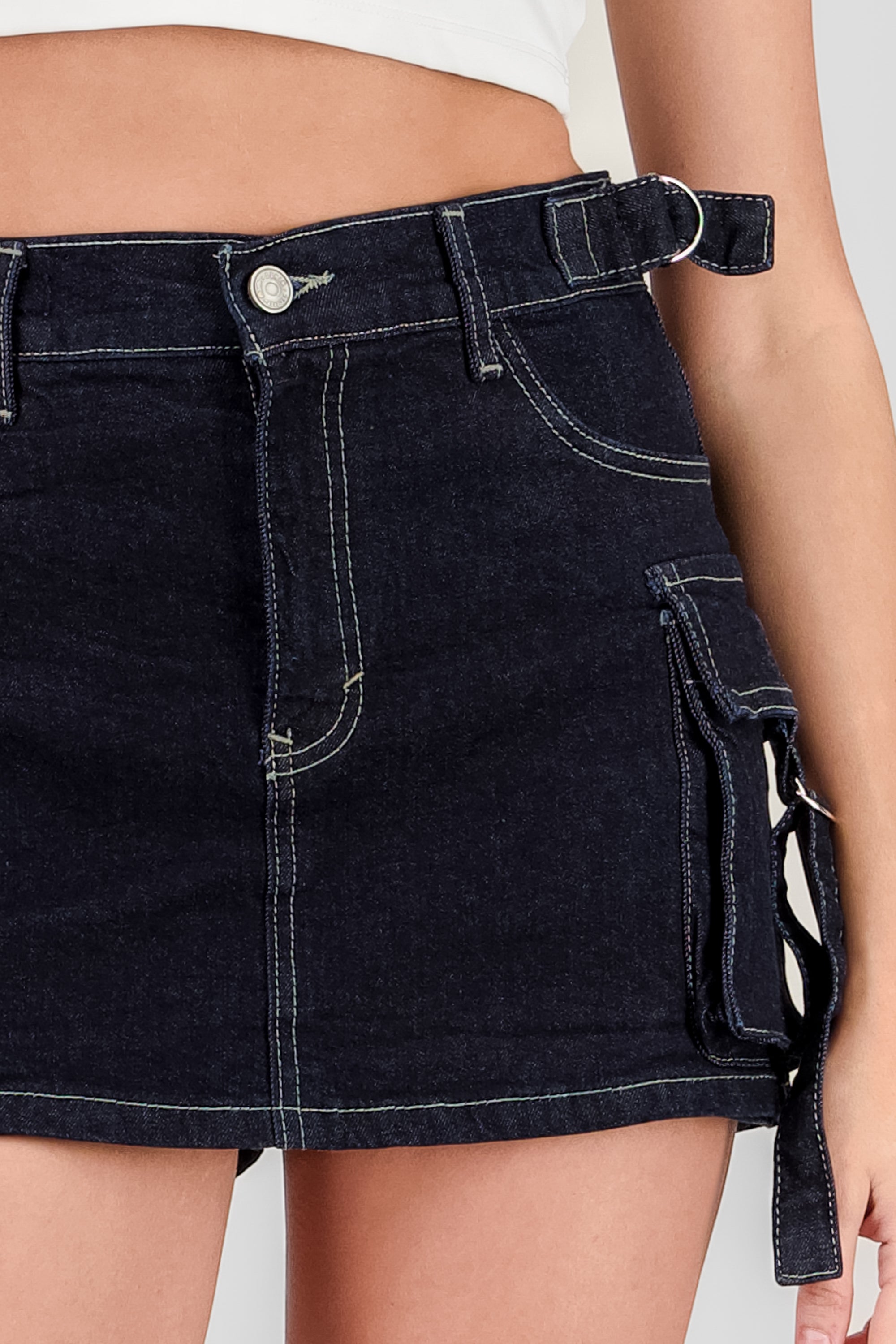 Falda short cargo tiras ajustables INDIGO