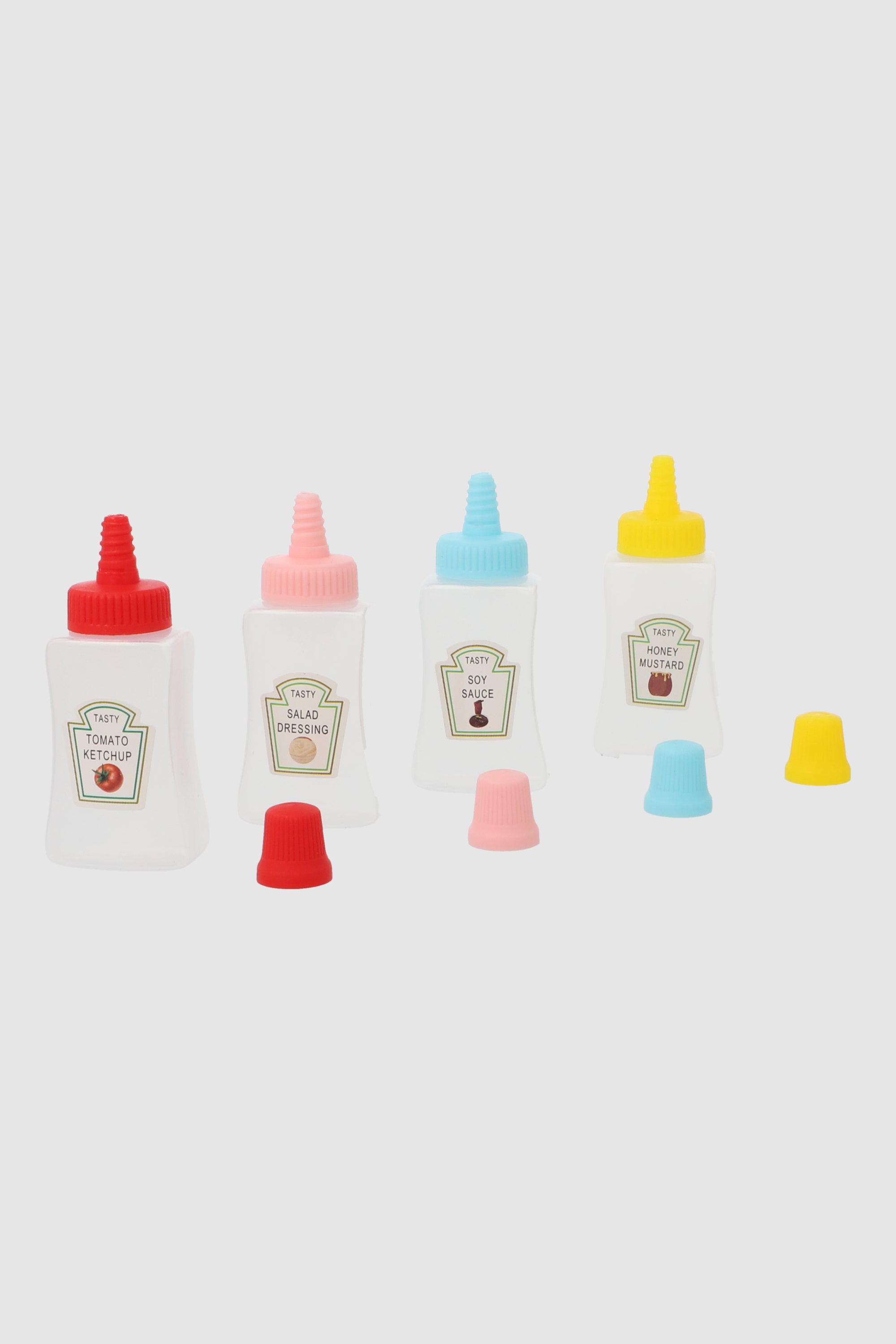 Set de 4 botellas para aderezos MULTICOLOR