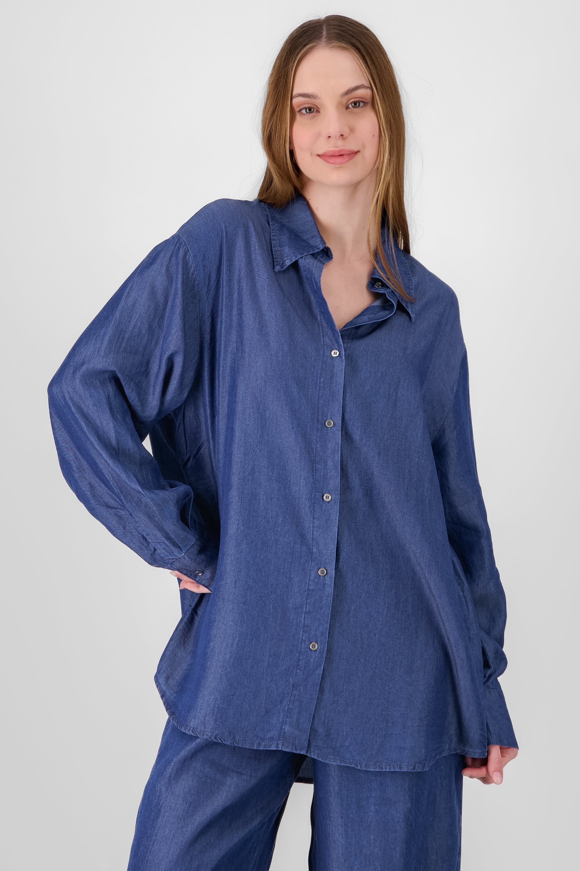 Camisa oversize denim DARK WASH