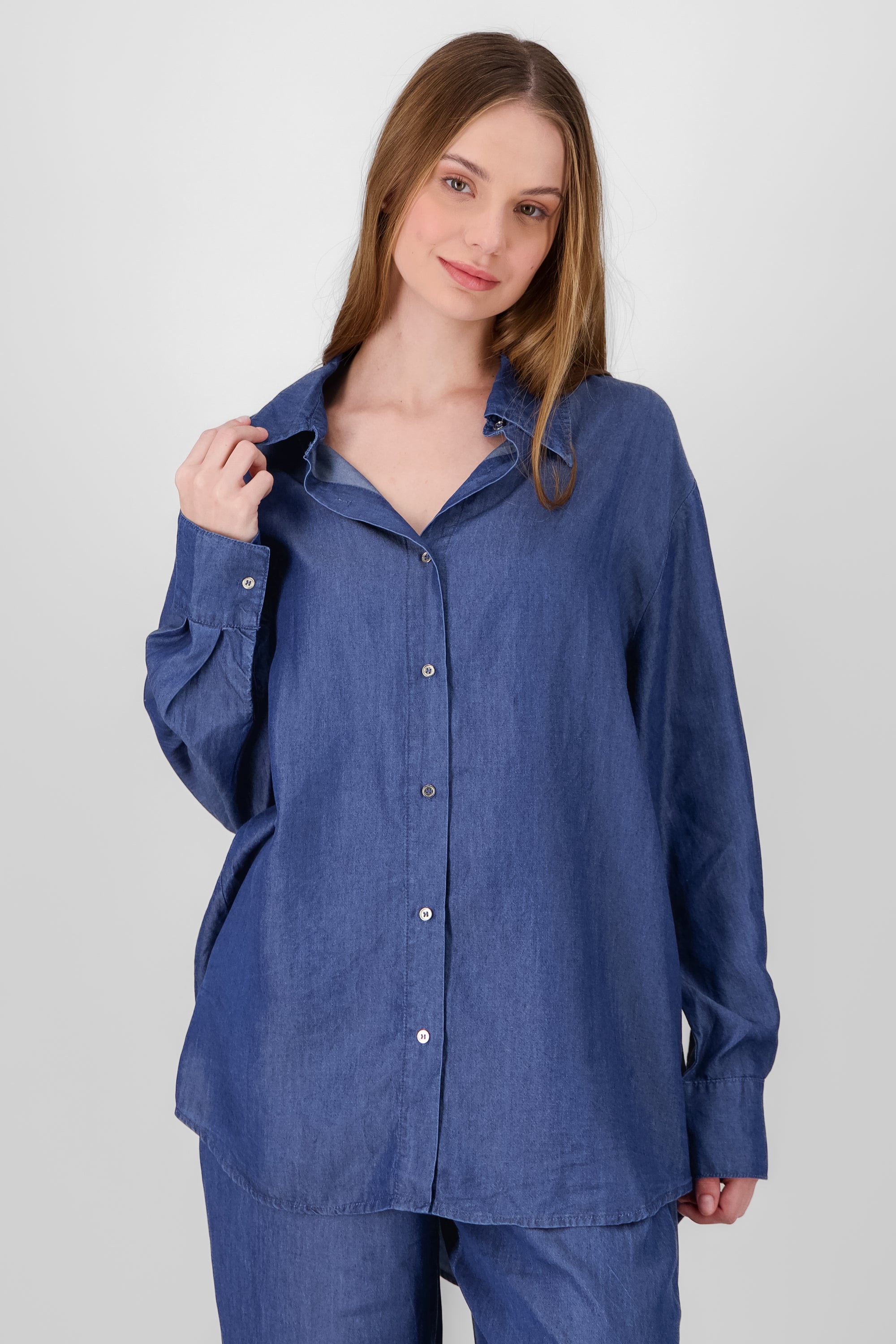 Camisa oversize denim DARK WASH