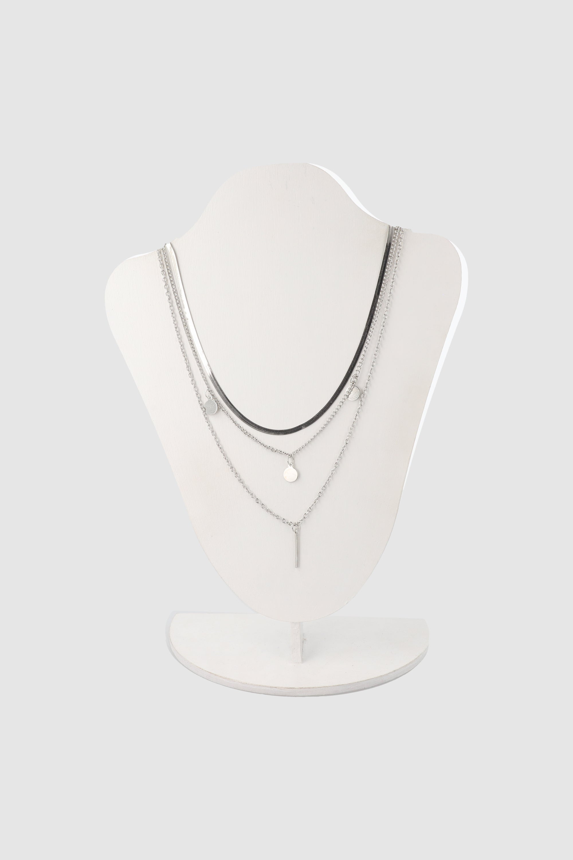 3C Bars necklace SILVER