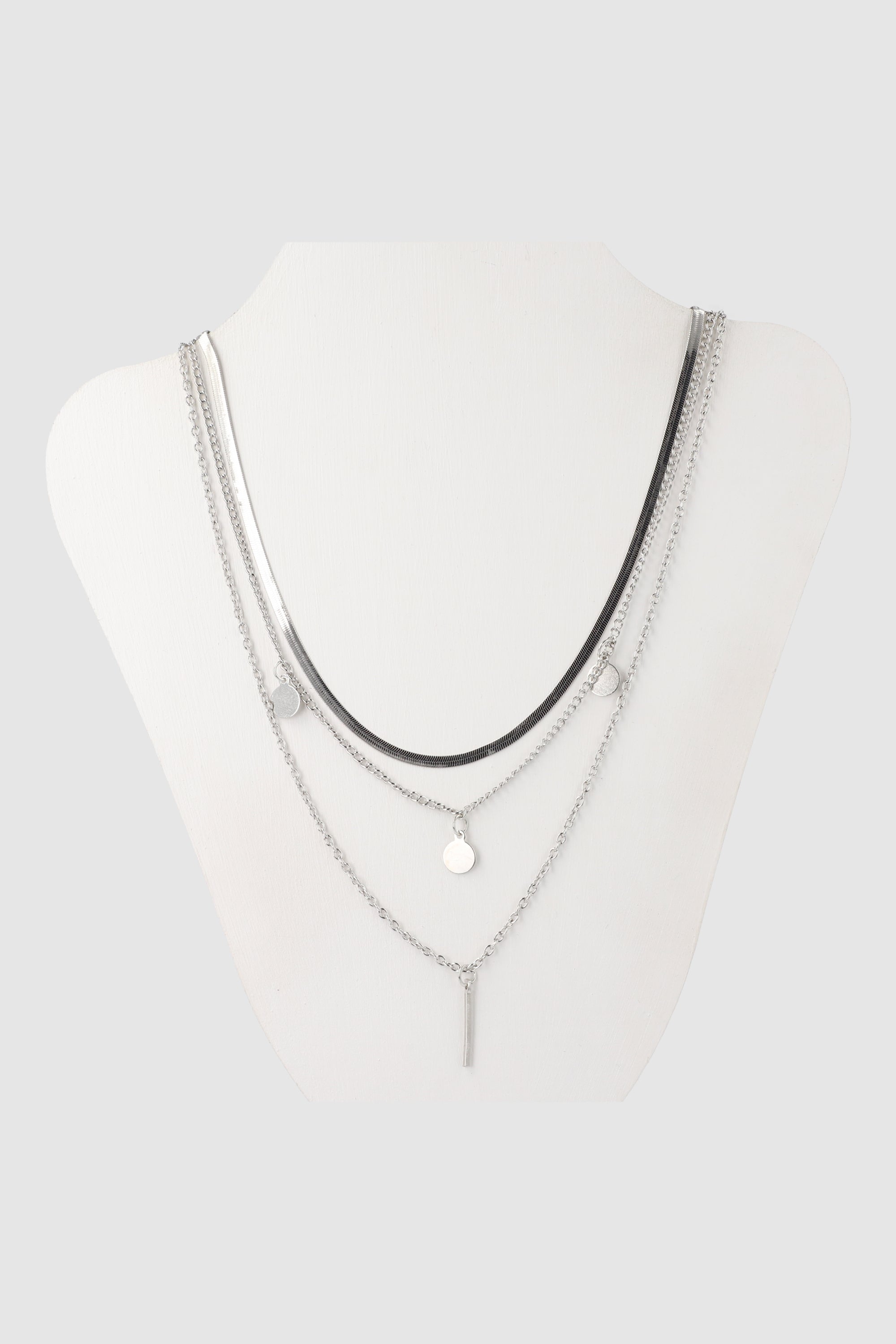 3C Bars necklace SILVER