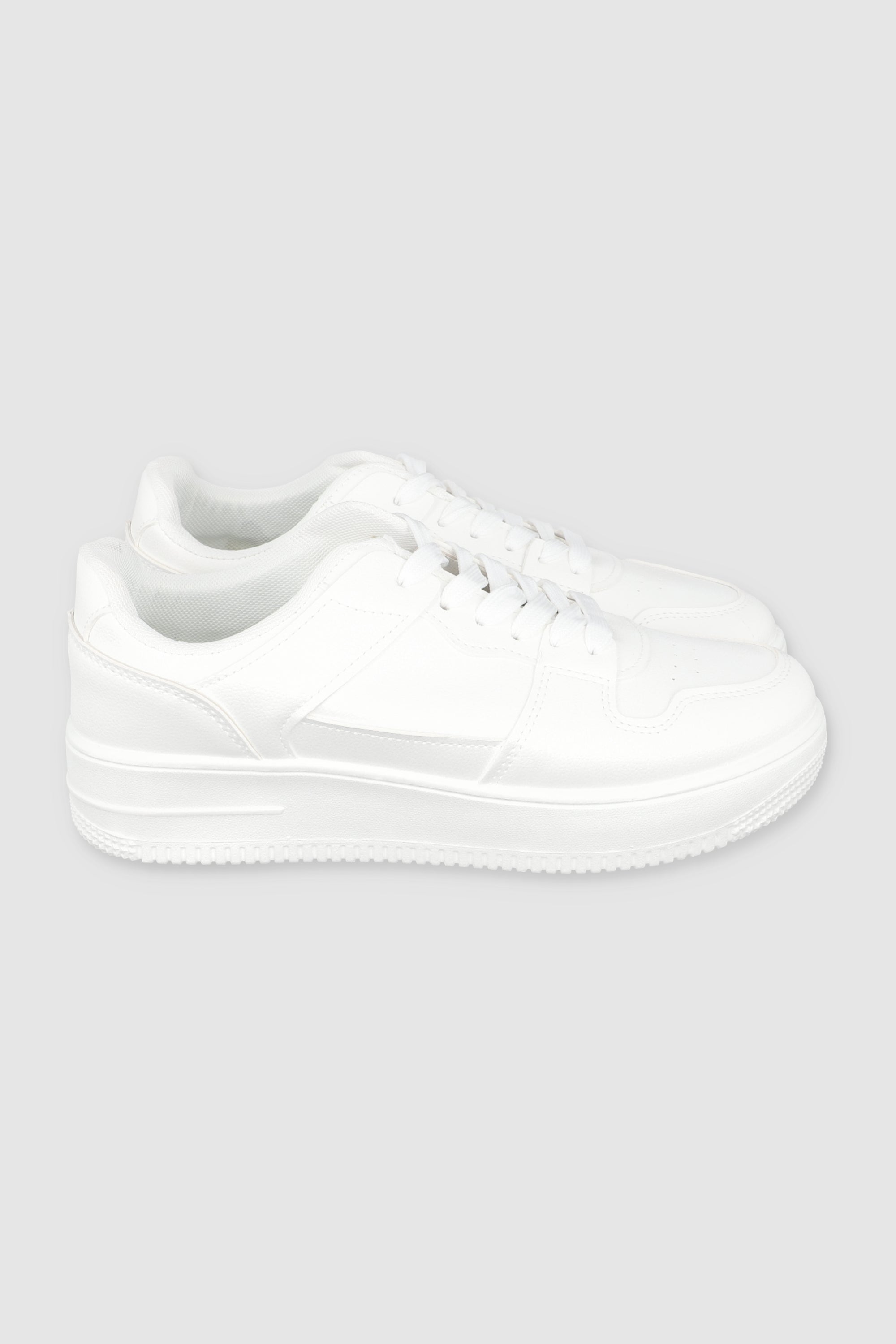 TENIS RETRO BASICO CONTRASTE BLANCO