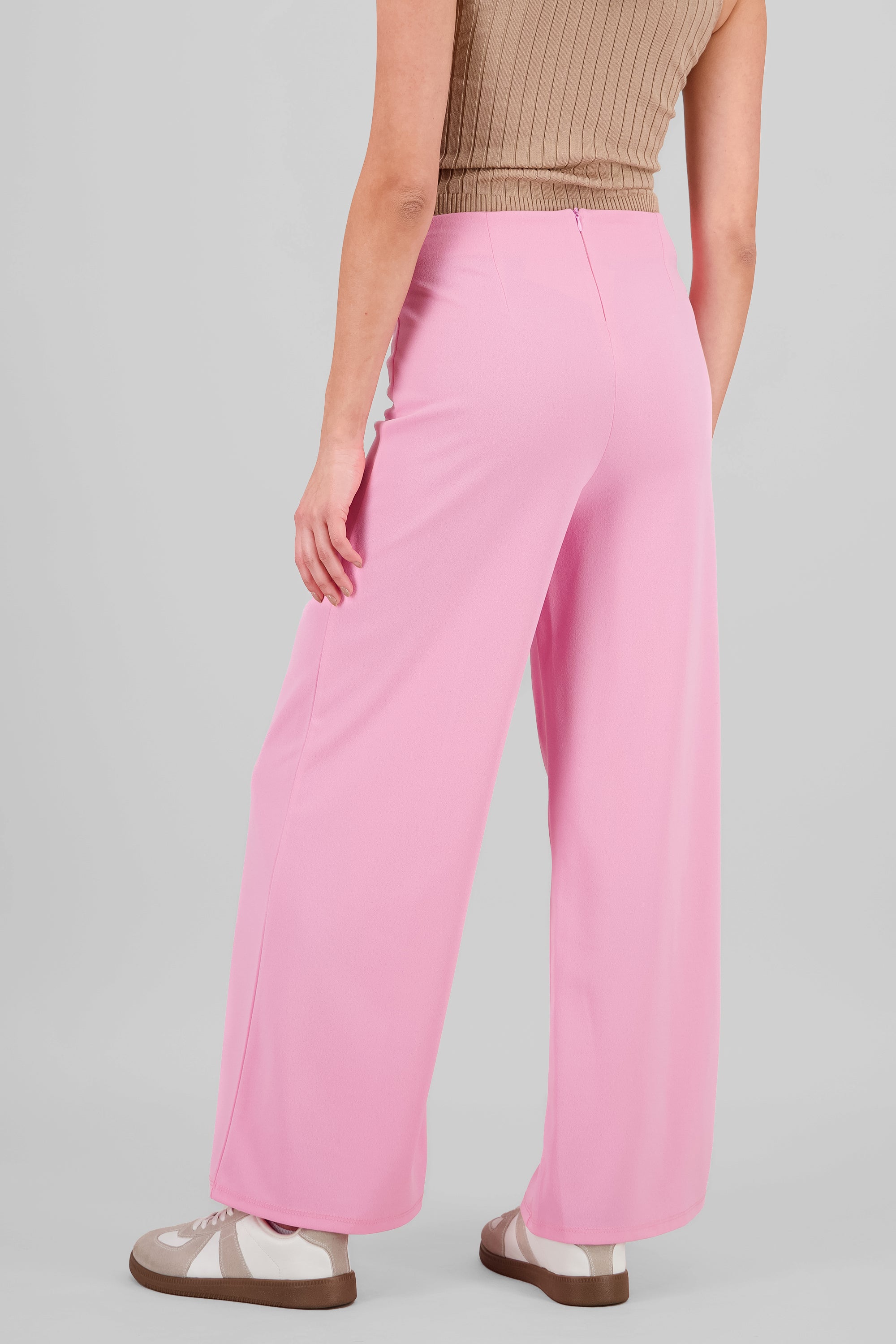 Pantalón Amplio Costura Frontal ROSA PASTEL