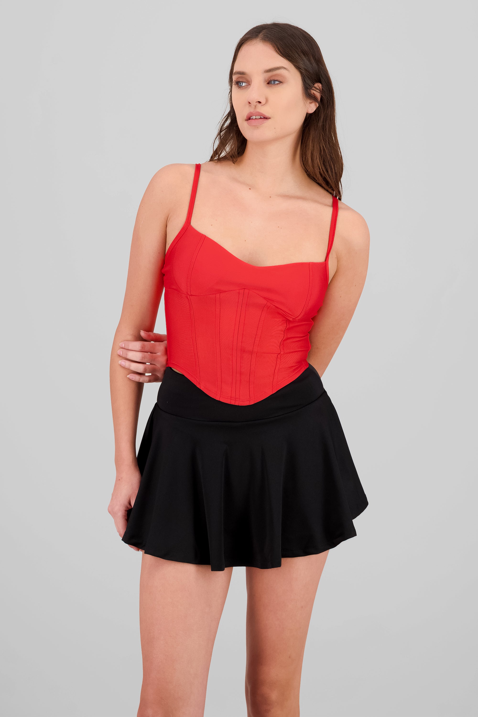 Top corset tirantes ROJO CEREZA