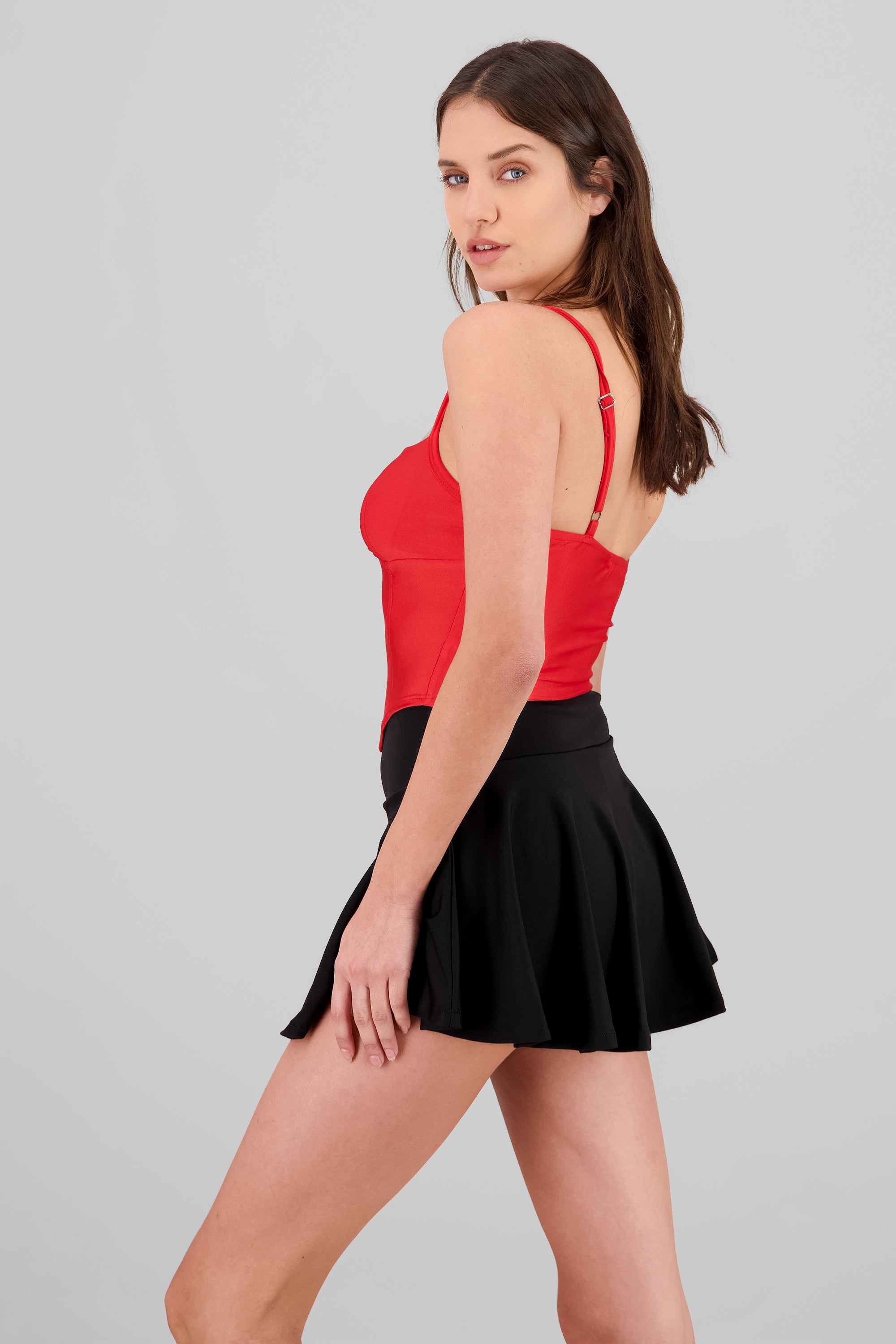 Top corset tirantes ROJO CEREZA