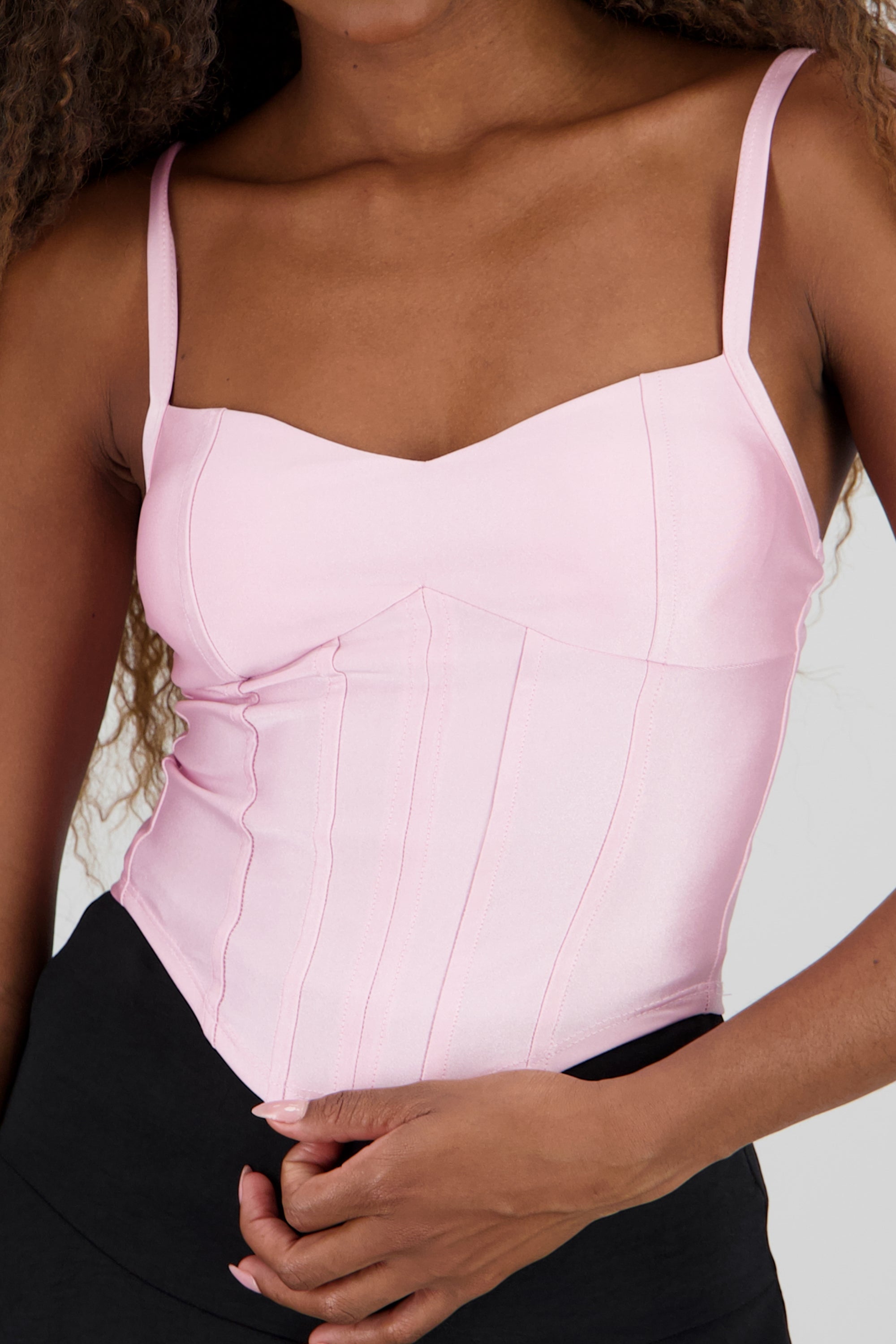 Top corset tirantes ROSA PASTEL