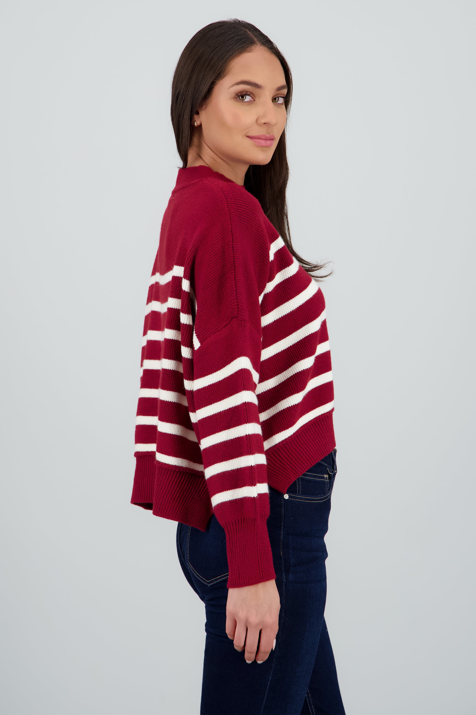 Sueter suave rayas VINO COMBO