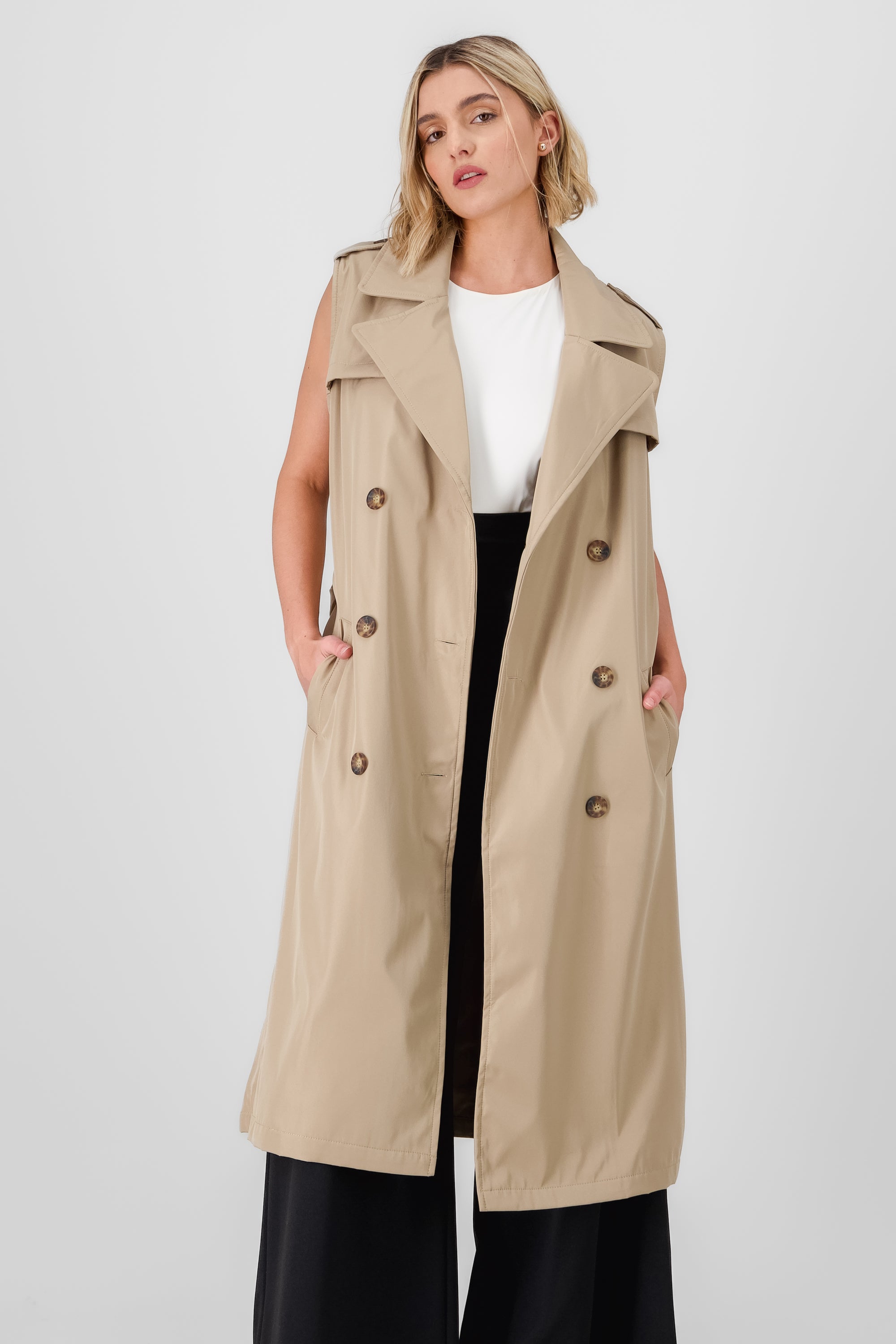 Maxi Gabardina Vest with Hypsters belt SO