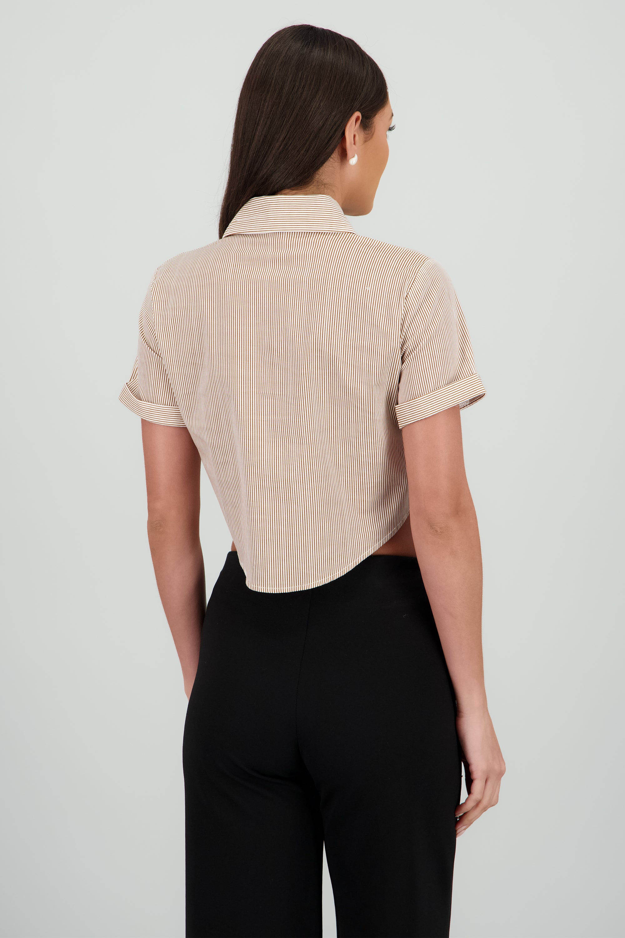 Camisa crop manga corta CAFE COMBO