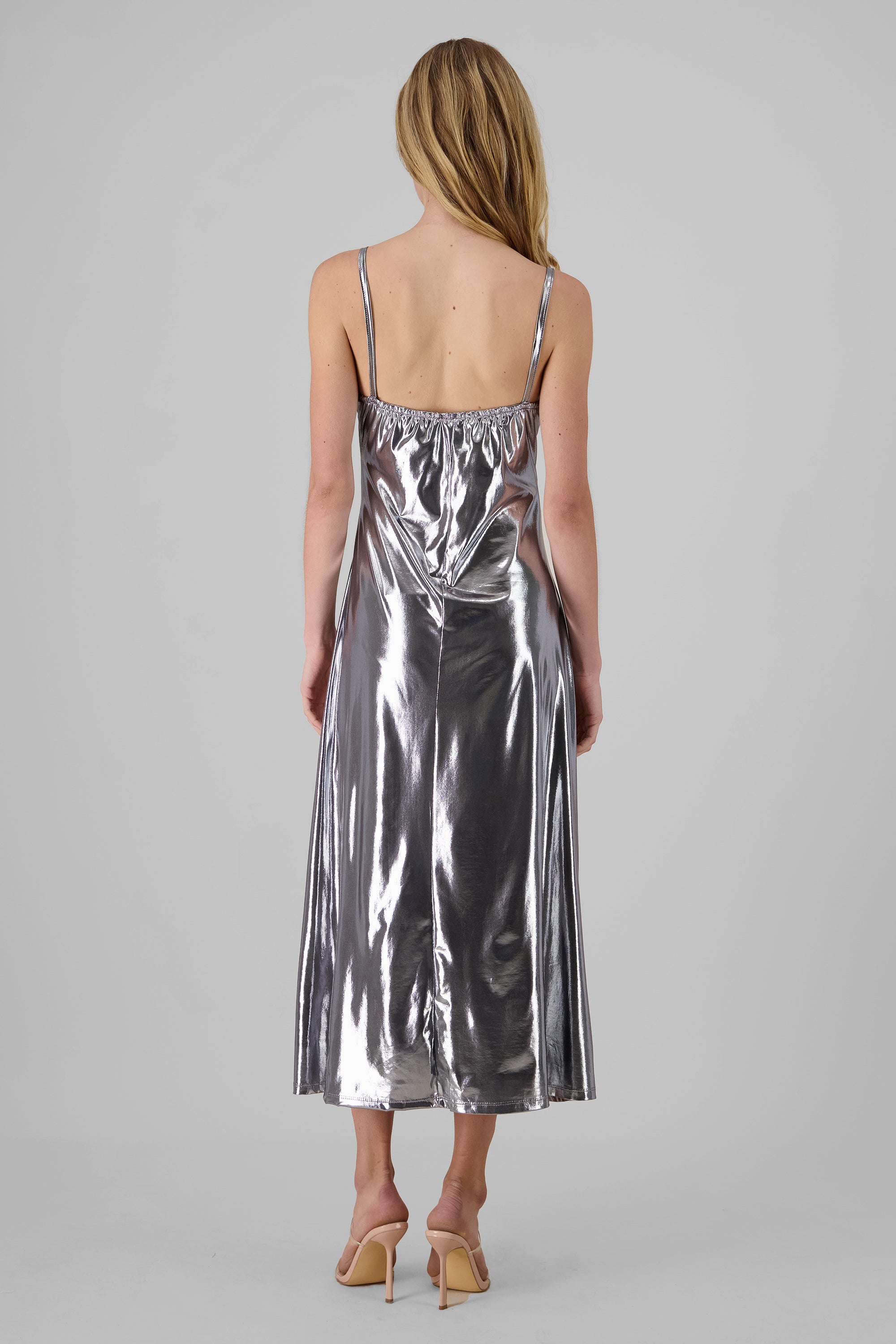 Maxi dress braces SILVER