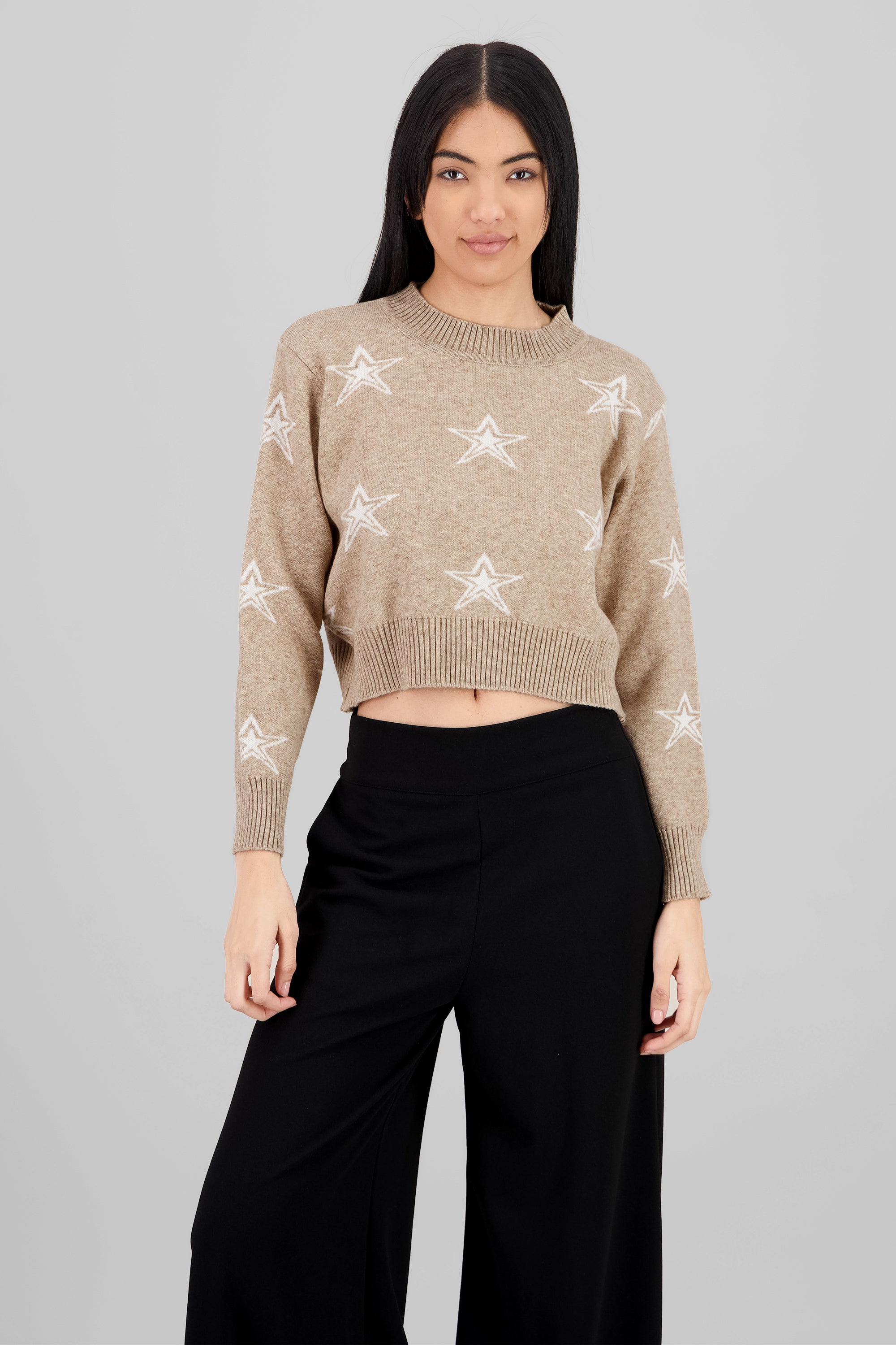 Sueter estrellas tejido suave Hypsters BEIGE