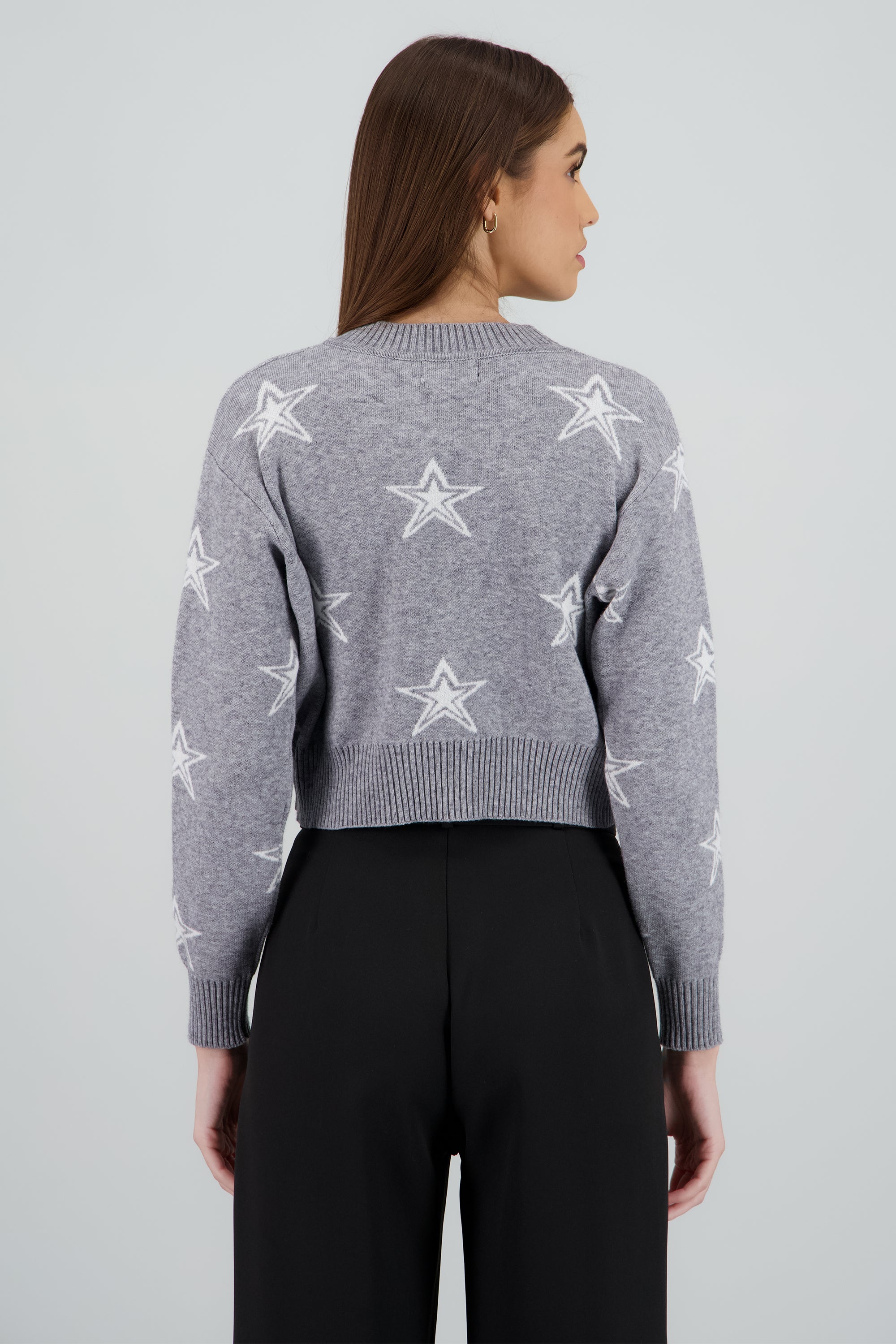 Sueter estrellas tejido suave Hypsters GRIS