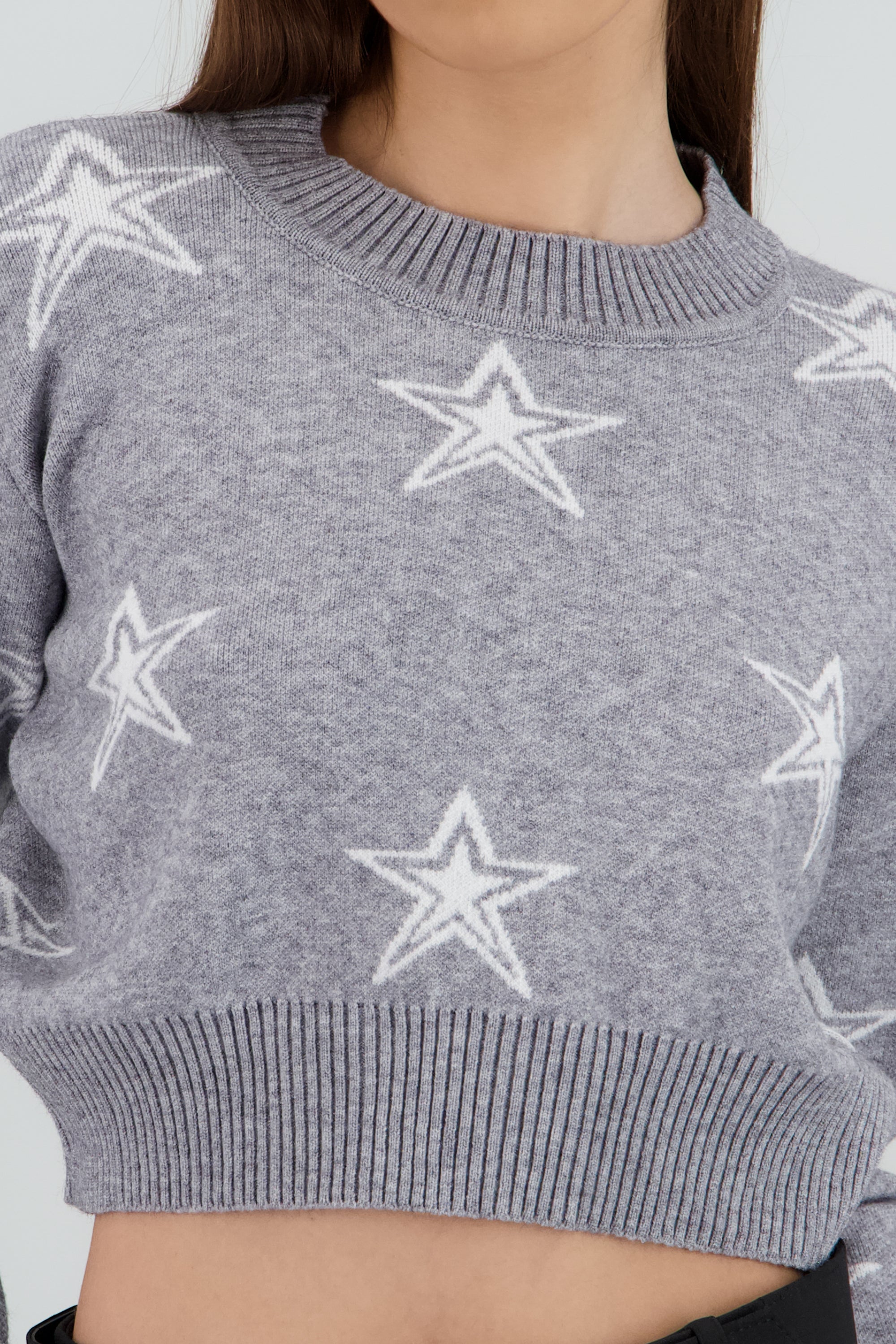 Sueter estrellas tejido suave Hypsters GRIS