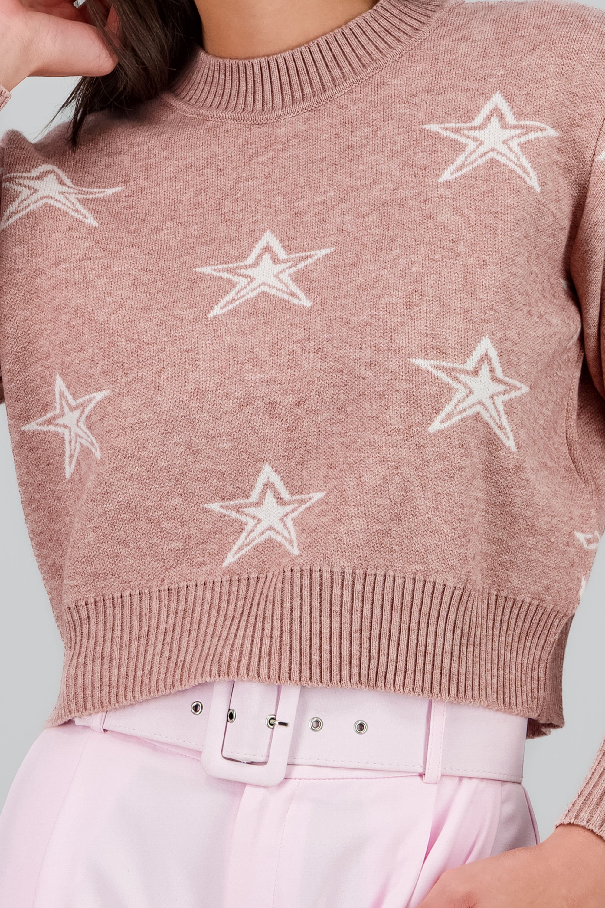 Sueter estrellas tejido suave Hypsters ROSA PASTEL
