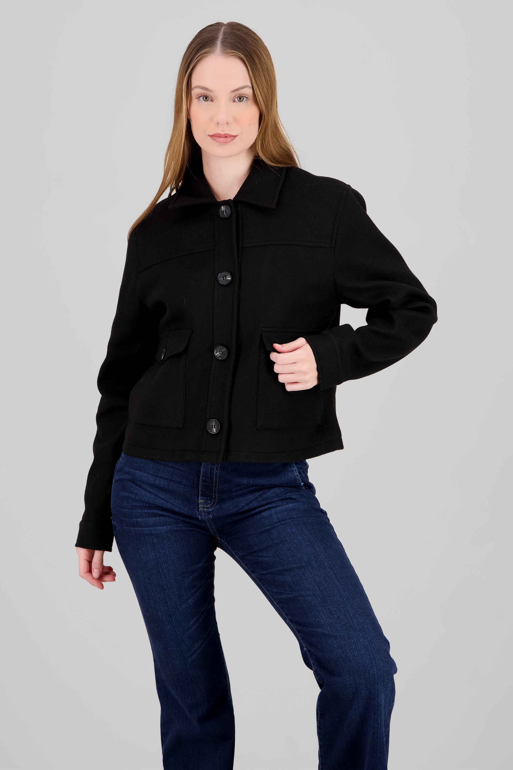 Chamarra Long Sleeve Bags BLACK