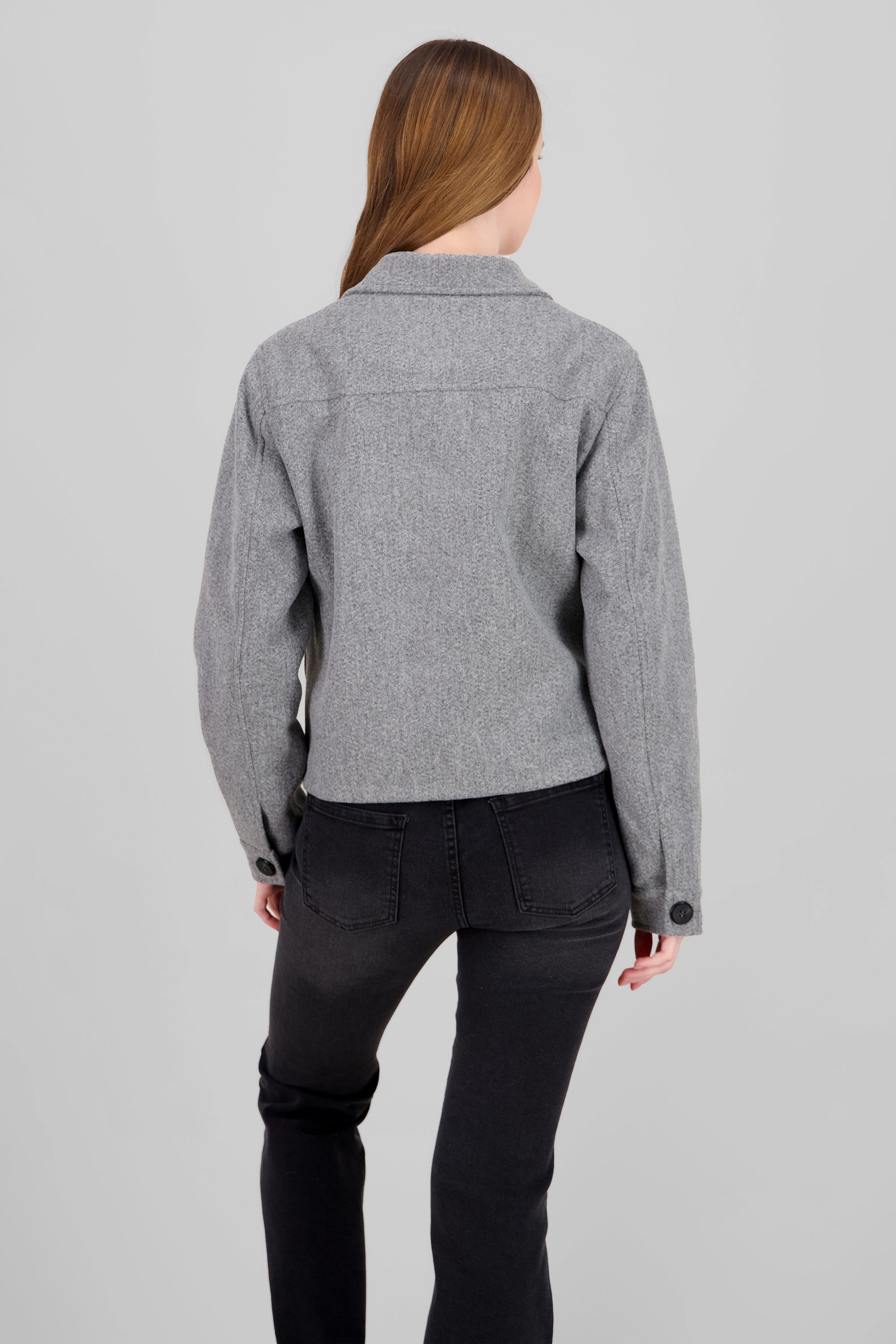 Chamarra Long Sleeve Bags Jaspe Gray