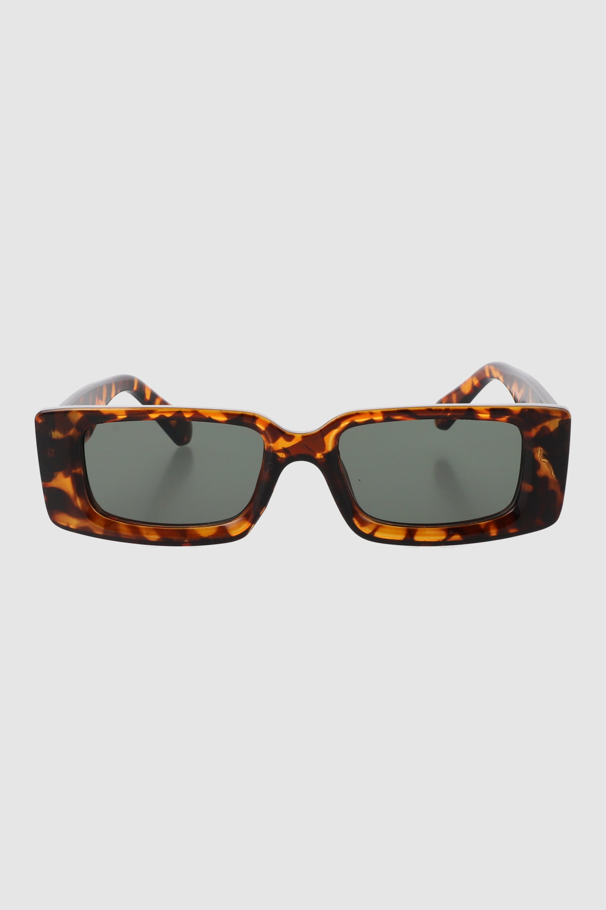 Square elongated lenses COFFEE