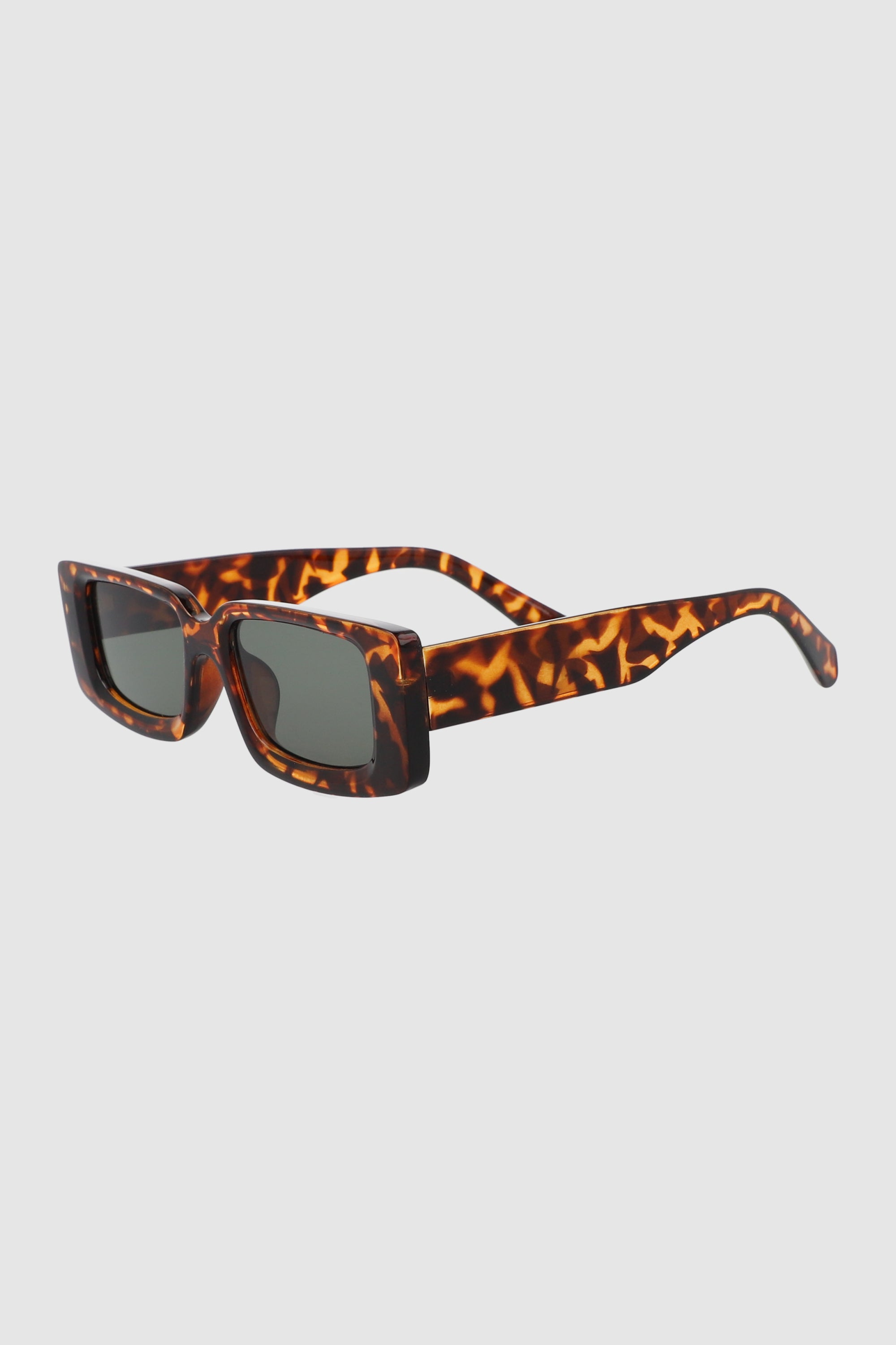 Square elongated lenses COFFEE
