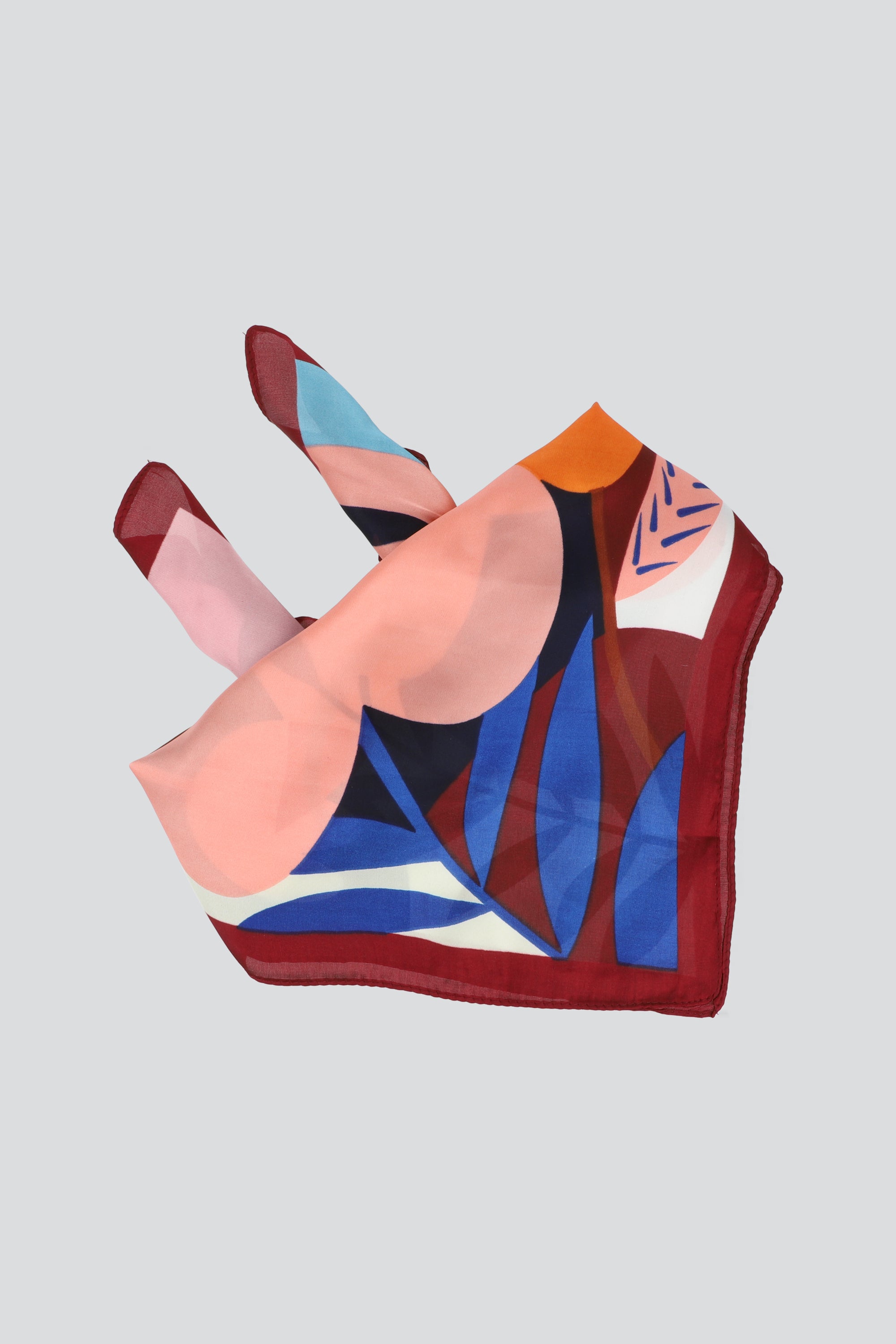 Pañuelo flores abstractas ROSA