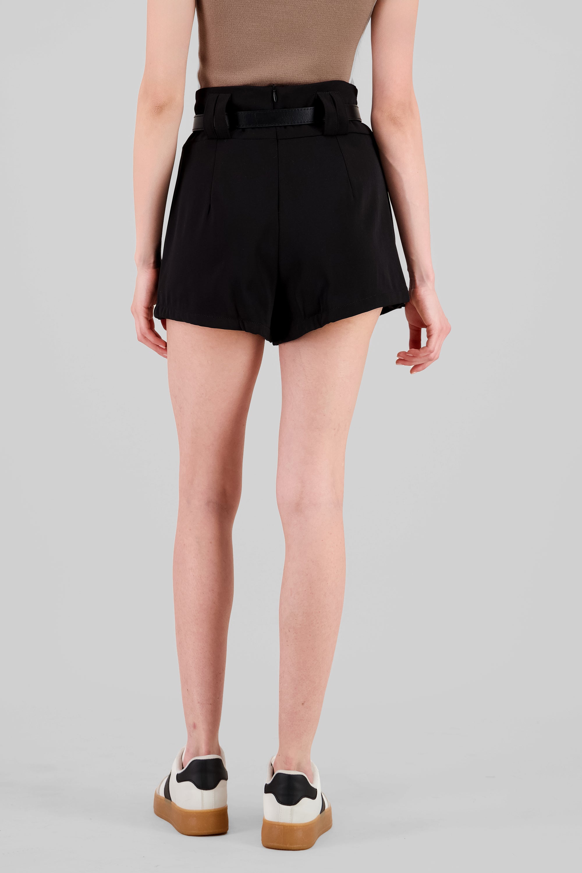 Mini skirt skirt with short BLACK