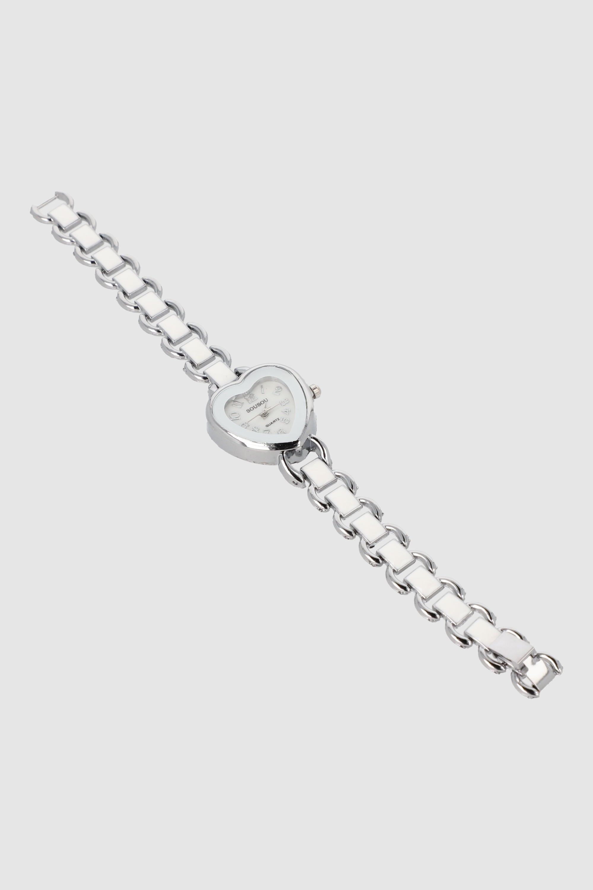 Reloj corazon eslabones PLATA