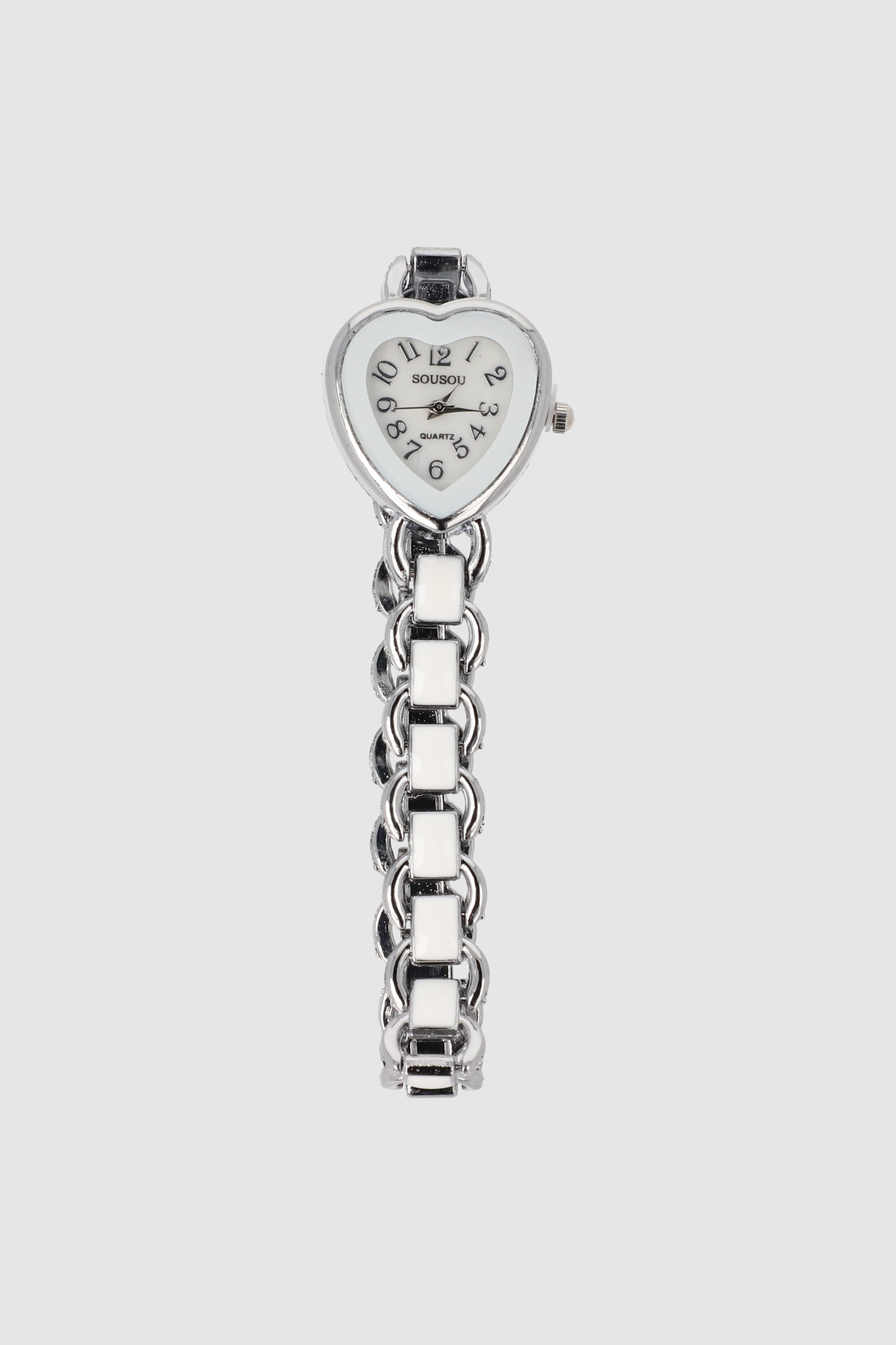 Reloj corazon eslabones PLATA