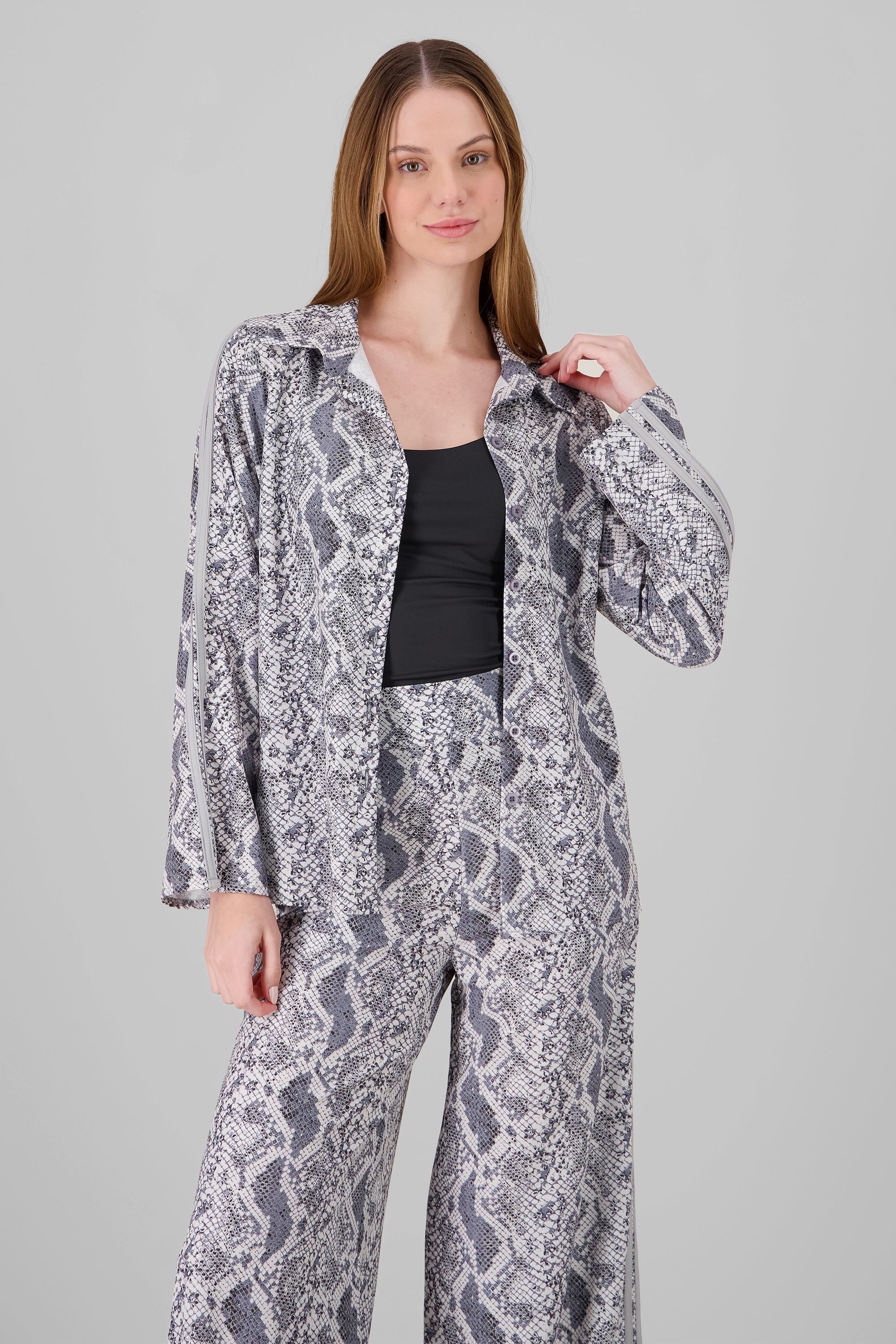 Animal print shirt Gray Combo