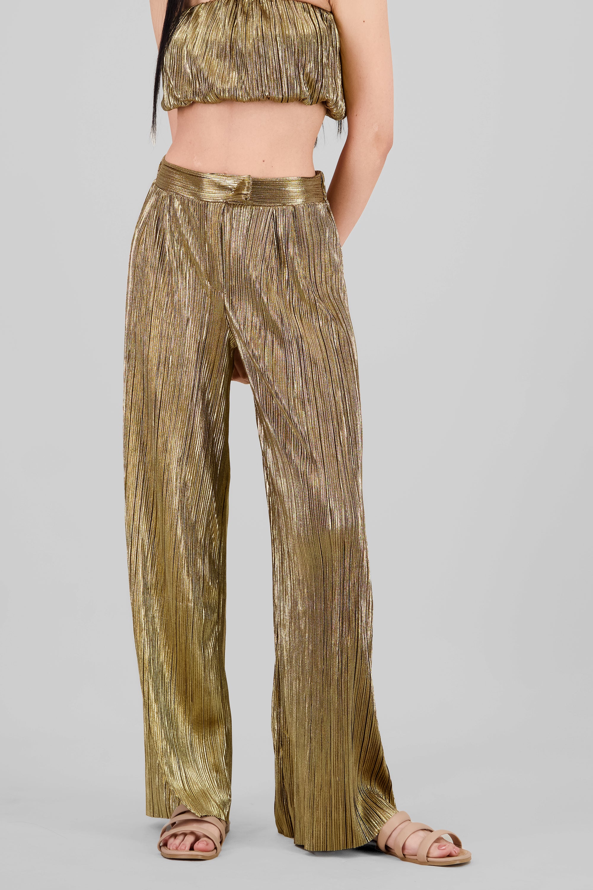 Brillo texture pants GOLD