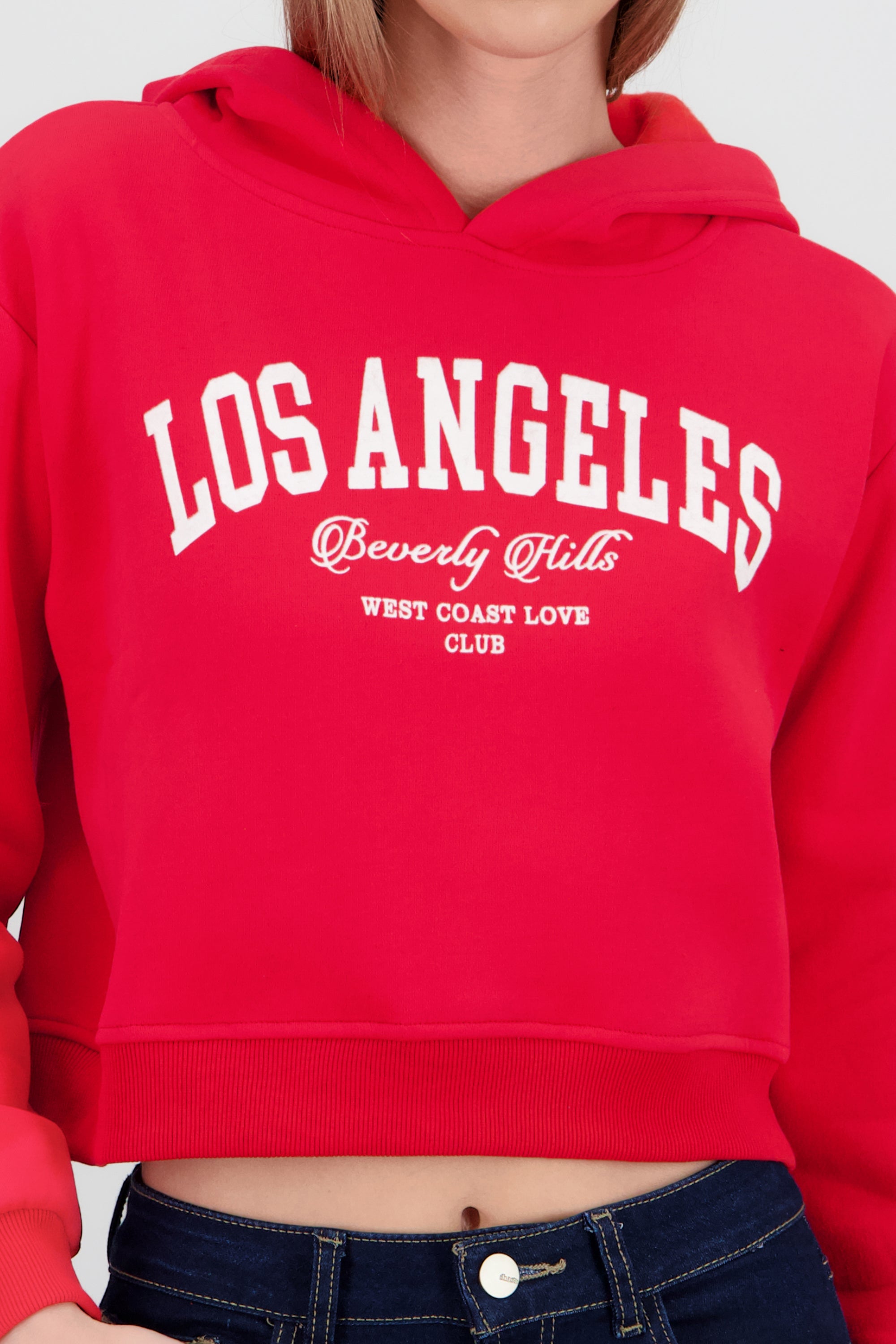 Sudadera estampado los angeles ROJO