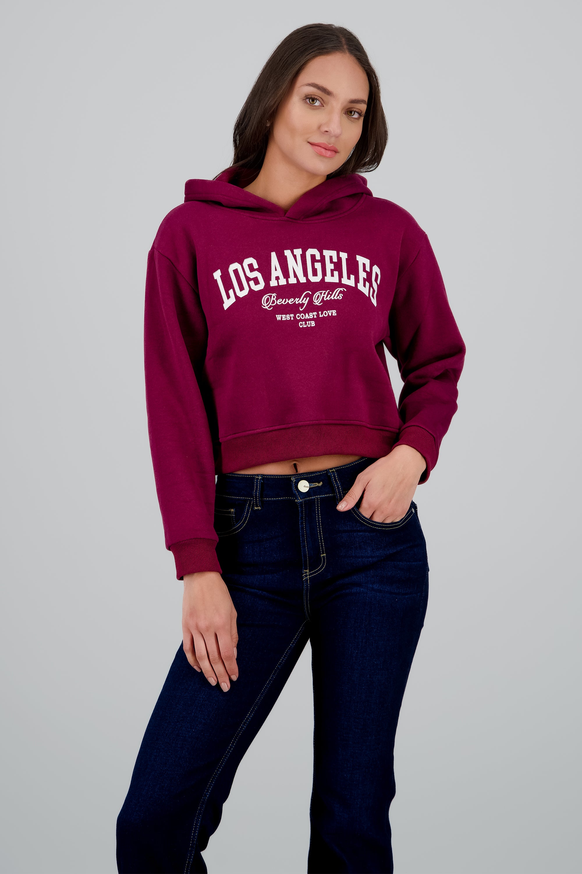 Sudadera estampado los angeles VINO