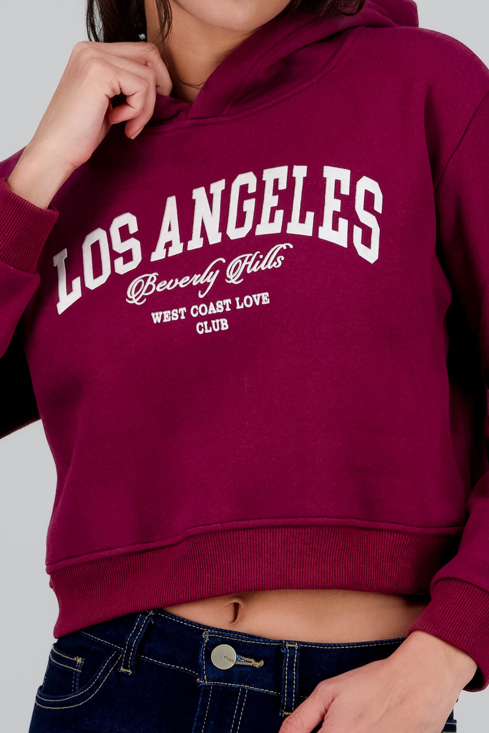 Sudadera estampado los angeles VINO