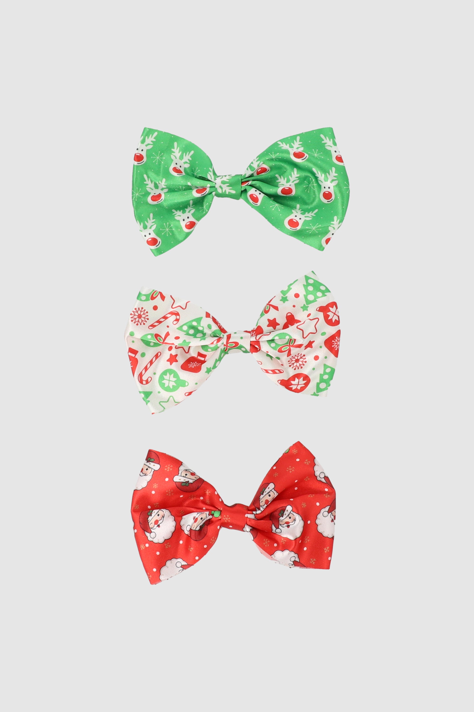 Set 3 moños navideños ROJO