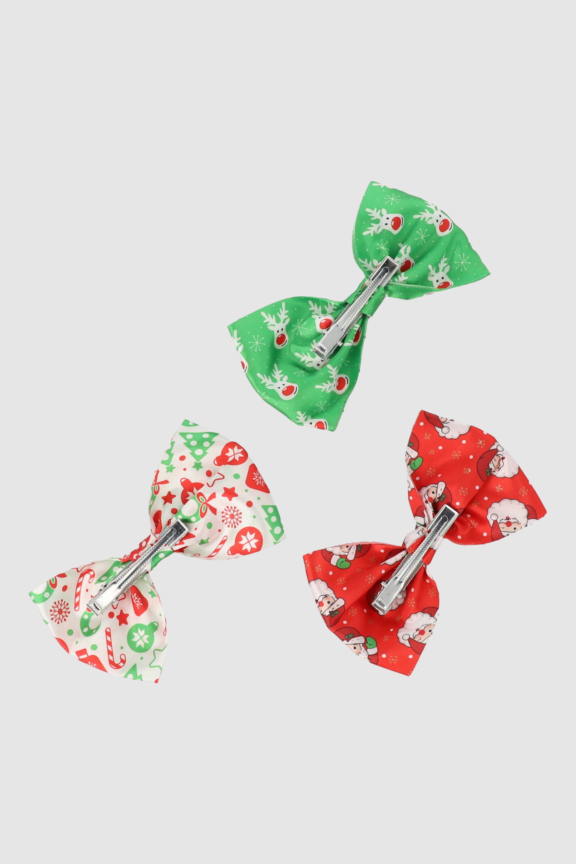 Set 3 moños navideños ROJO