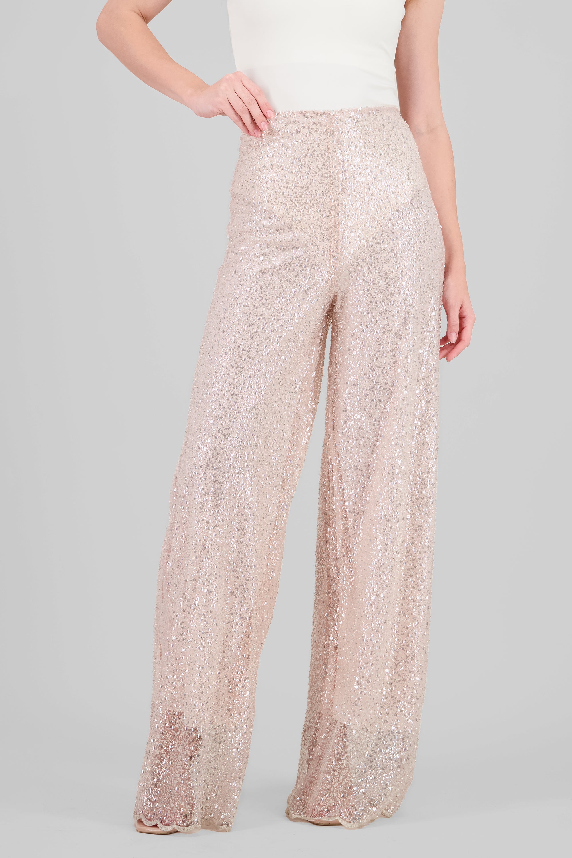 Pantalon lentejuelas NUDE