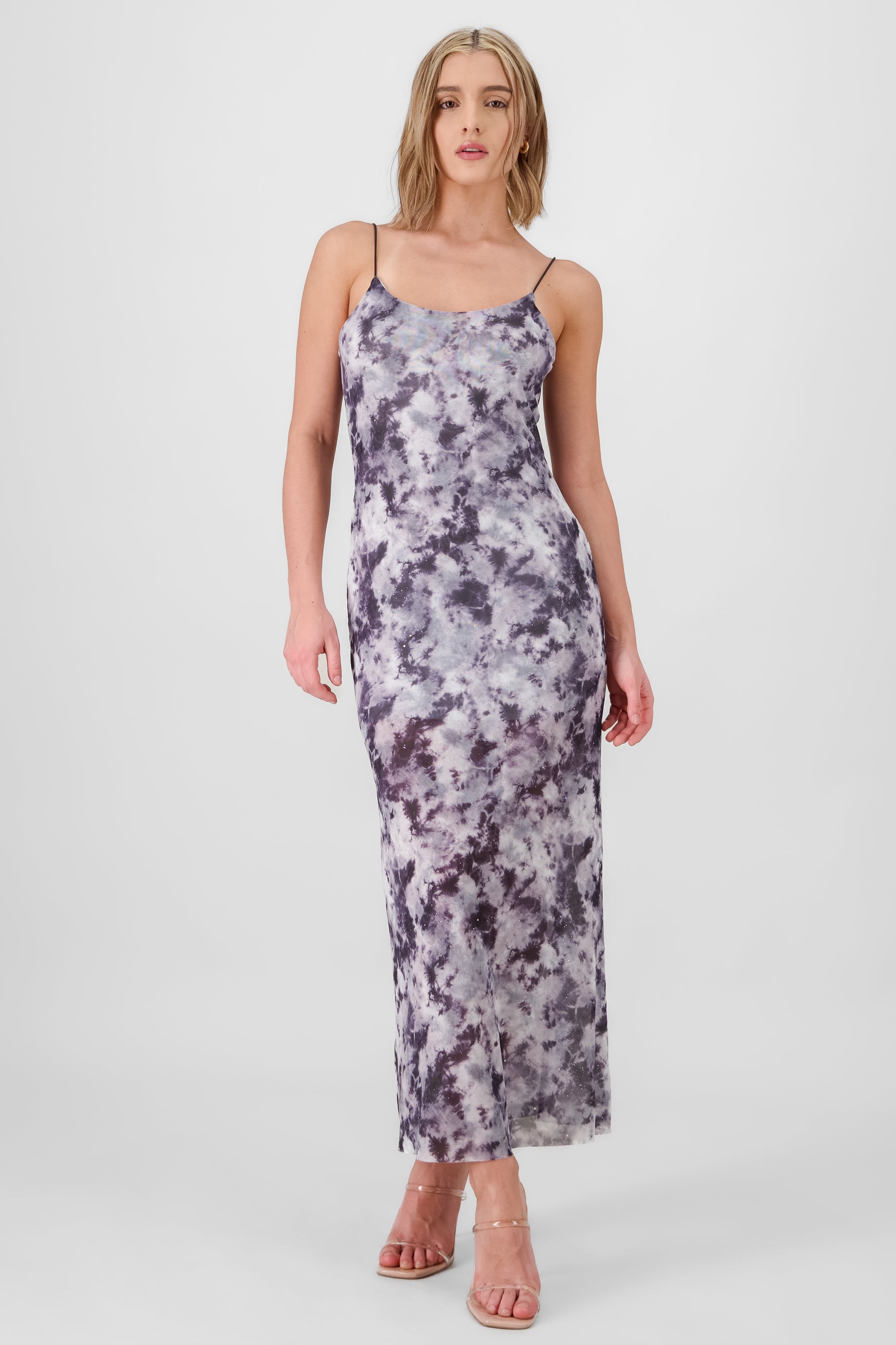Midi Mesh dress Gray Combo