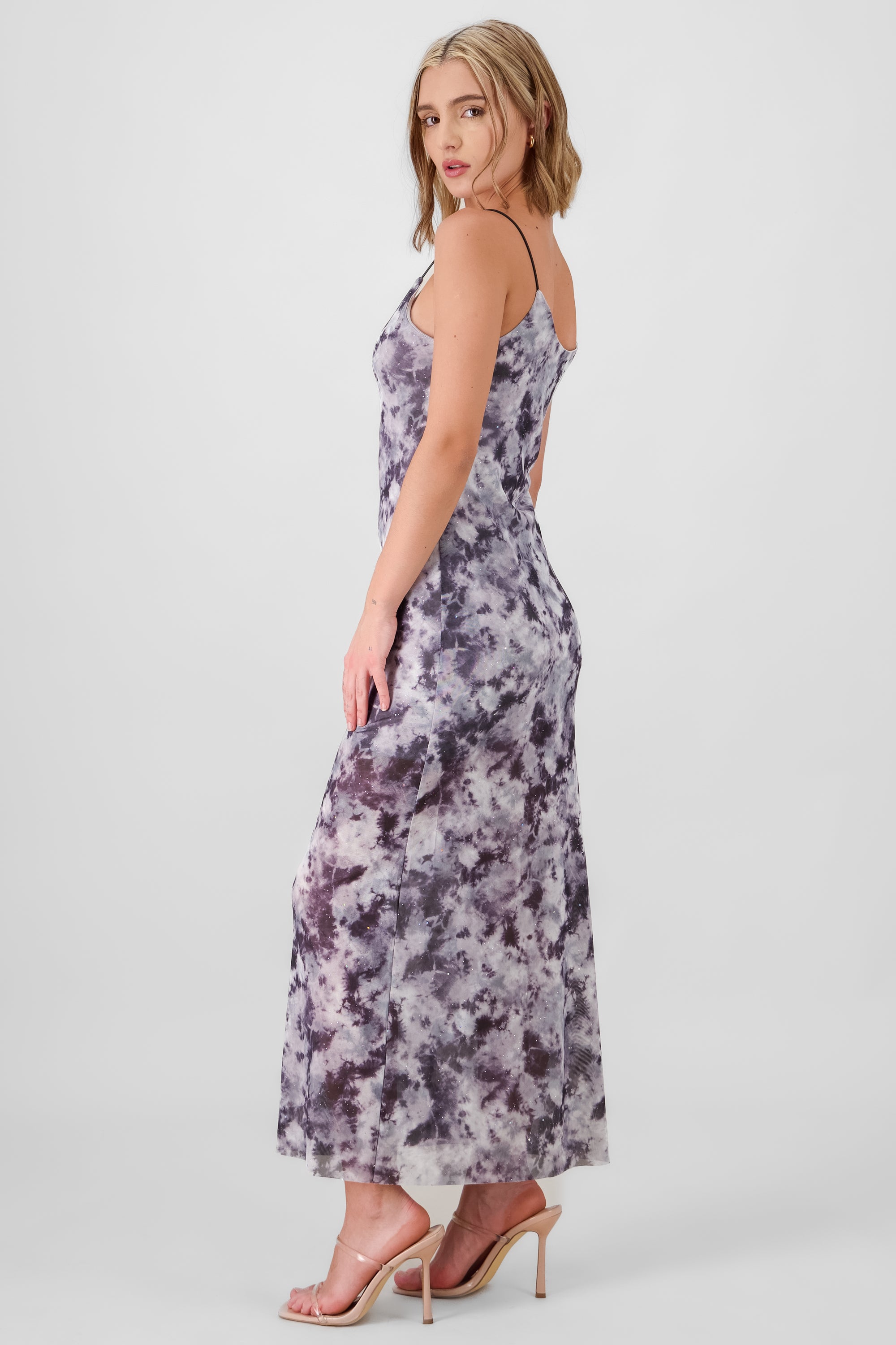 Midi Mesh dress Gray Combo