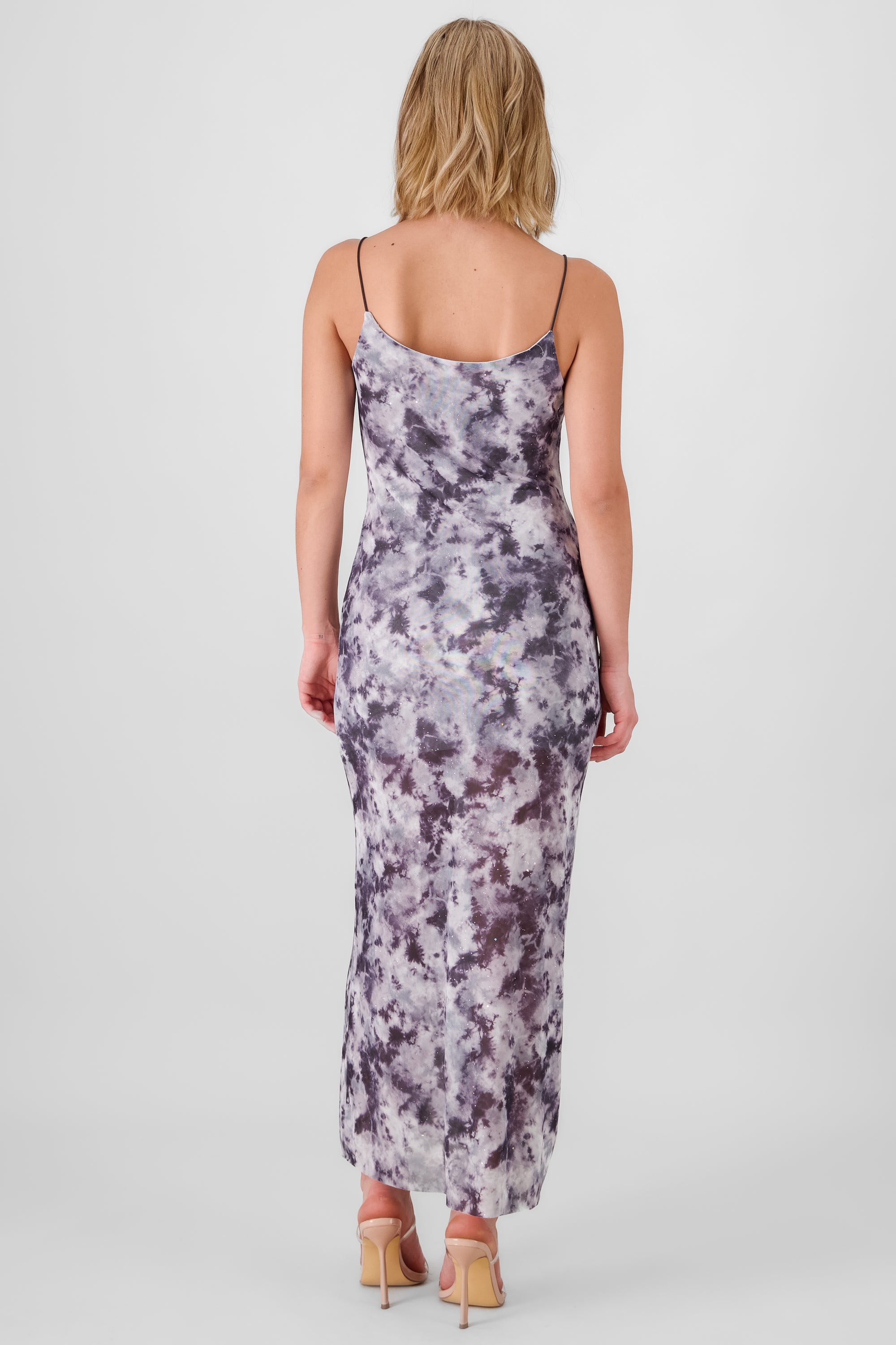 Midi Mesh dress Gray Combo