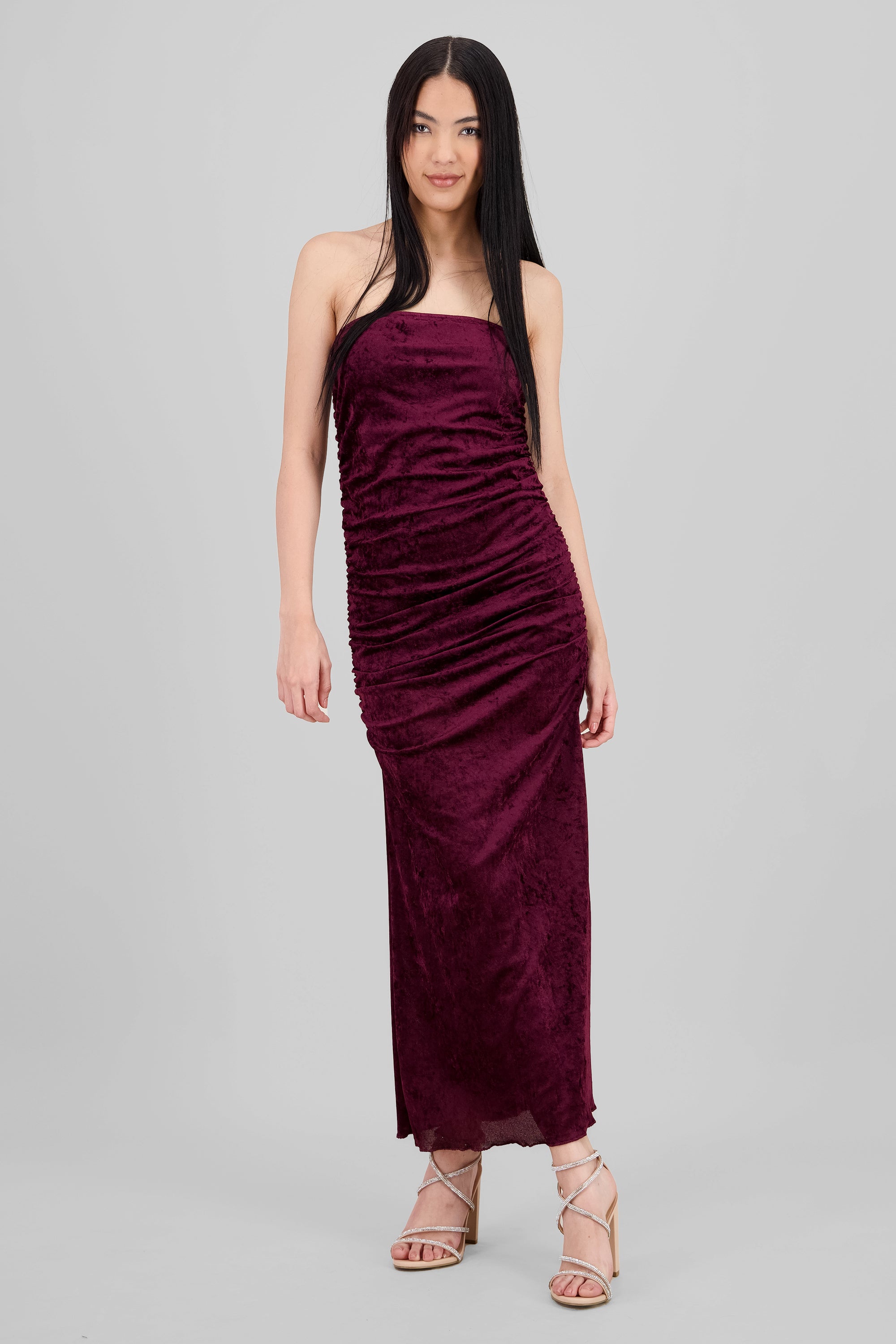 DRAPADO MIDI DARE DETAIL TEXTURE PLUM