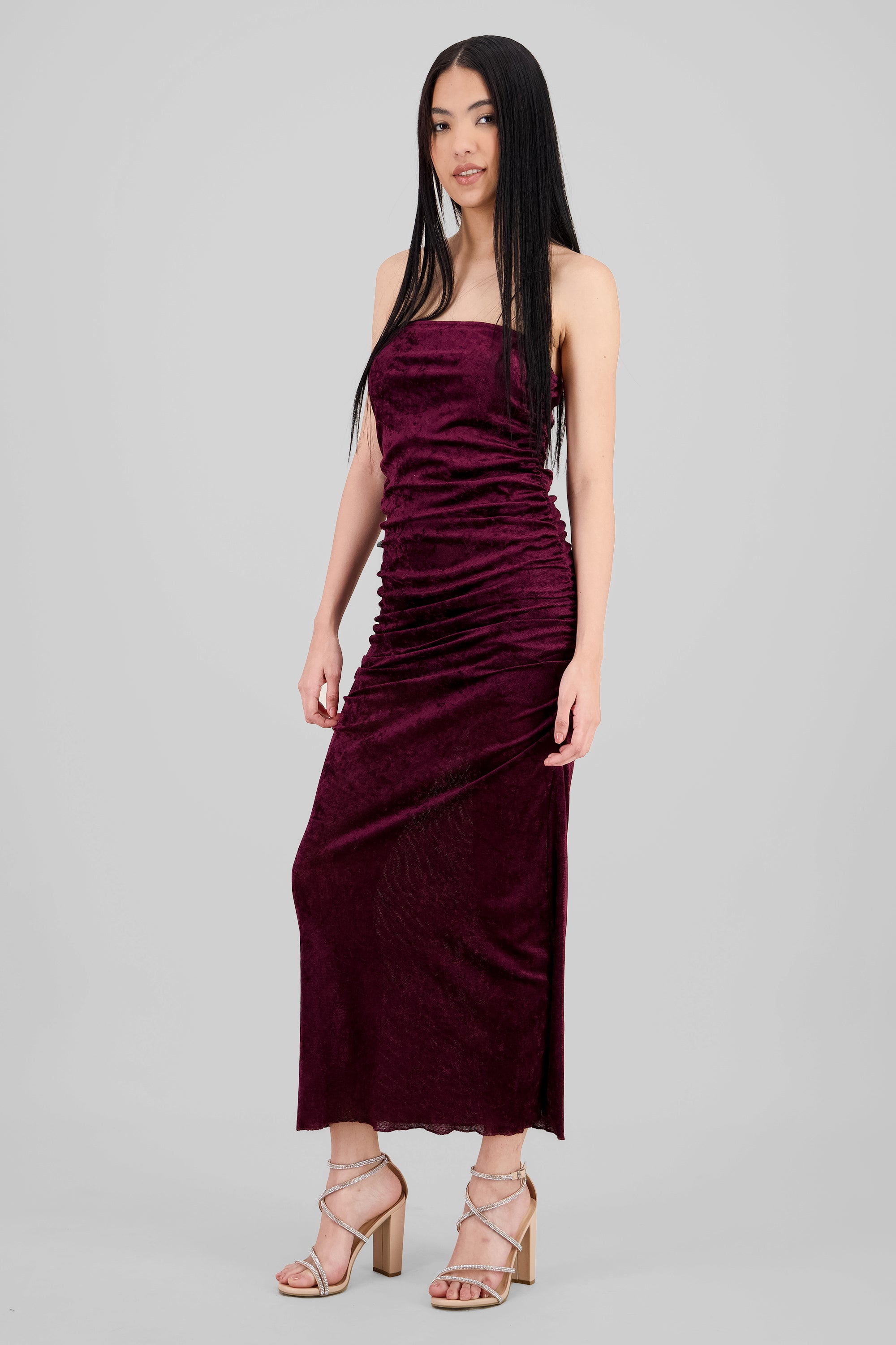 DRAPADO MIDI DARE DETAIL TEXTURE PLUM