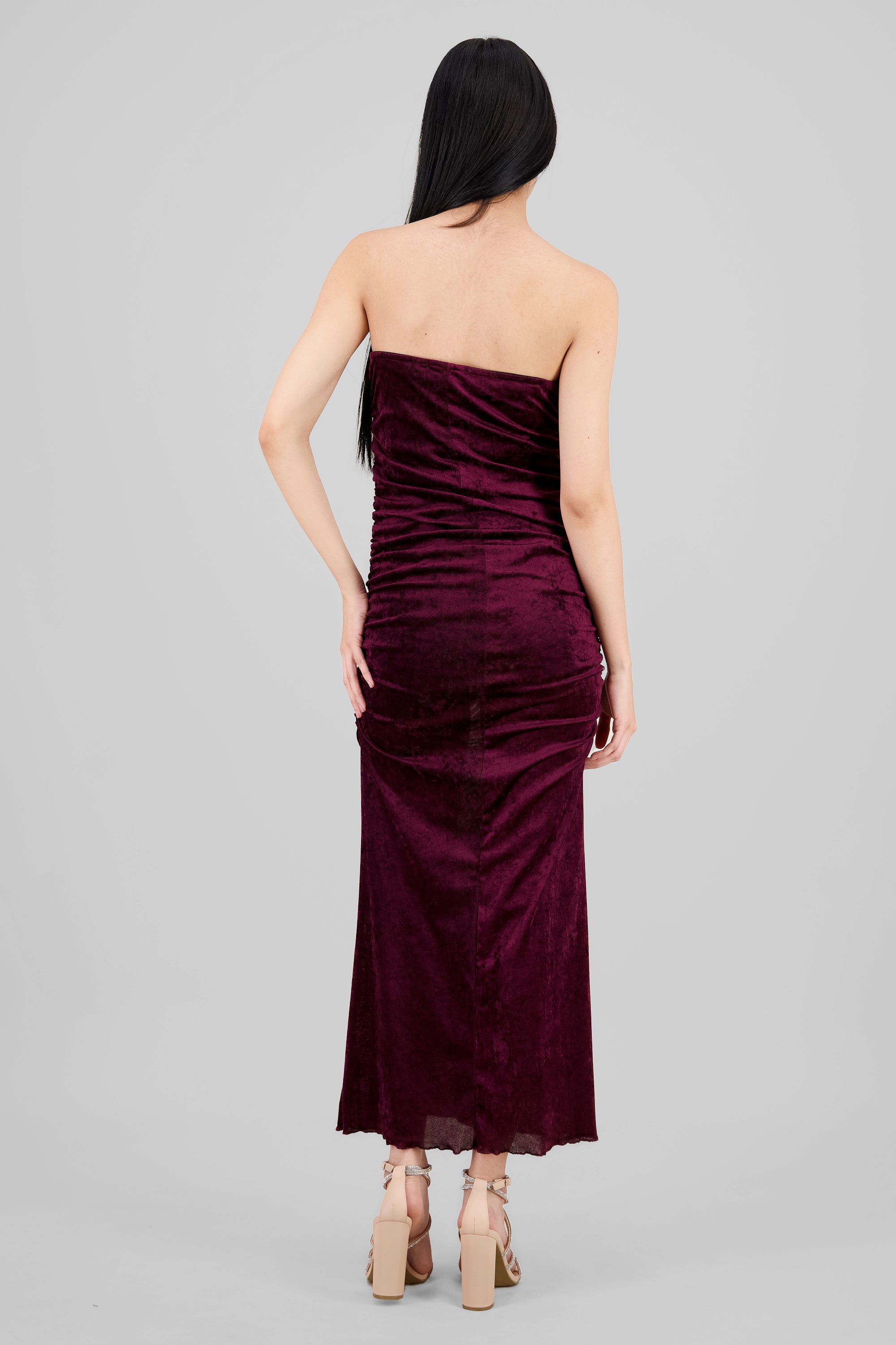 DRAPADO MIDI DARE DETAIL TEXTURE PLUM