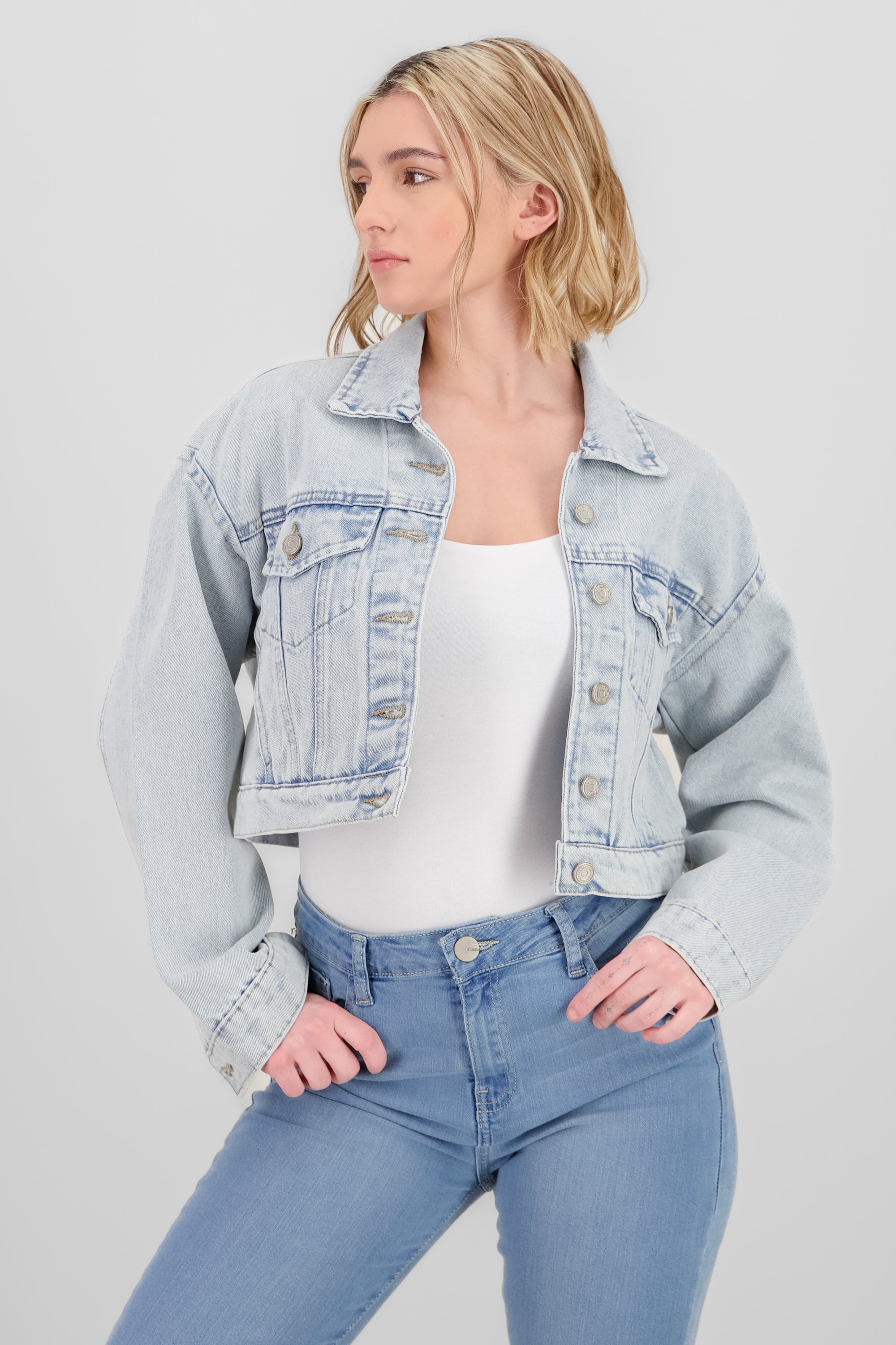 Basic oversize jacket Light Wash